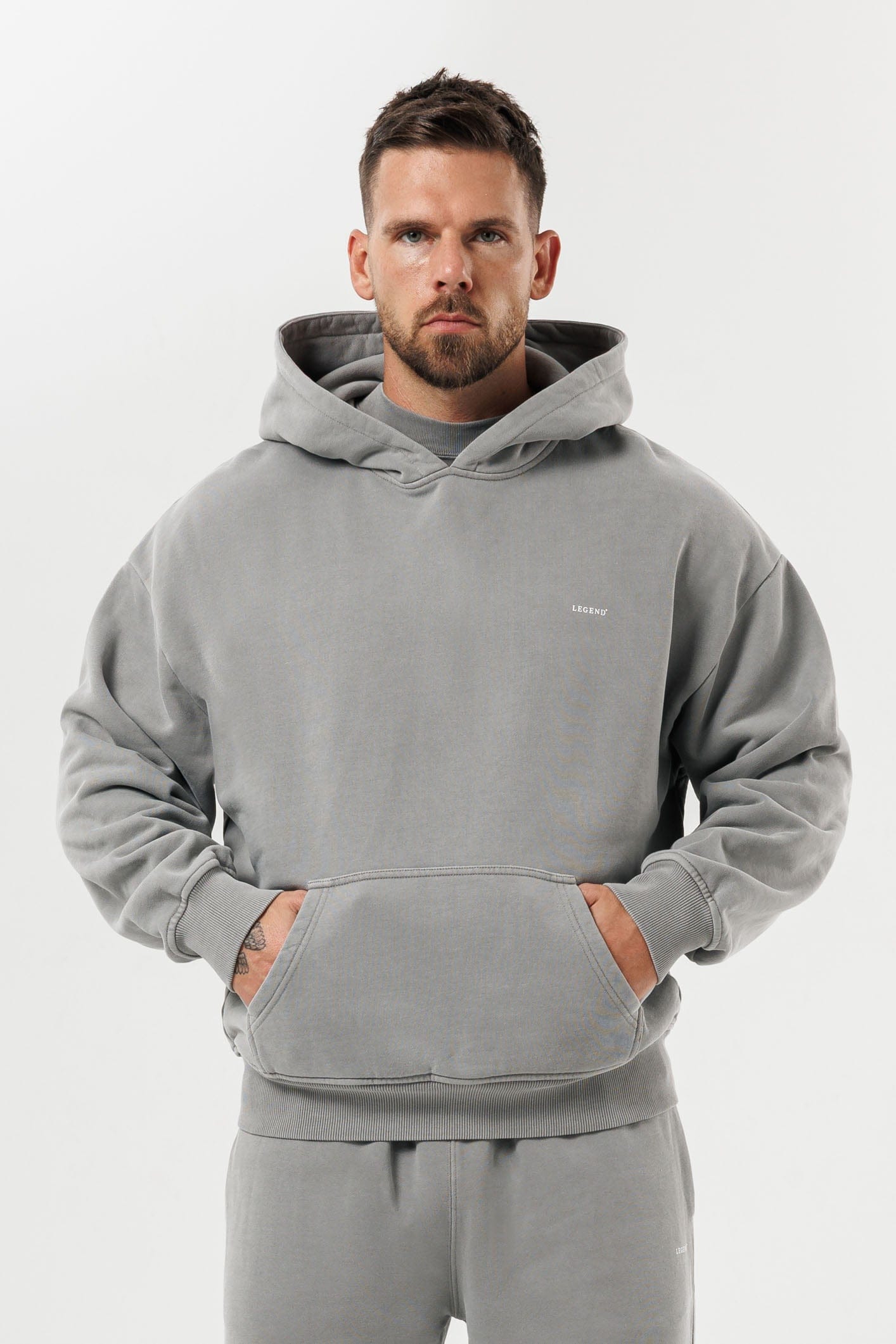 HOODIE - YIKANMIŞ GRİ