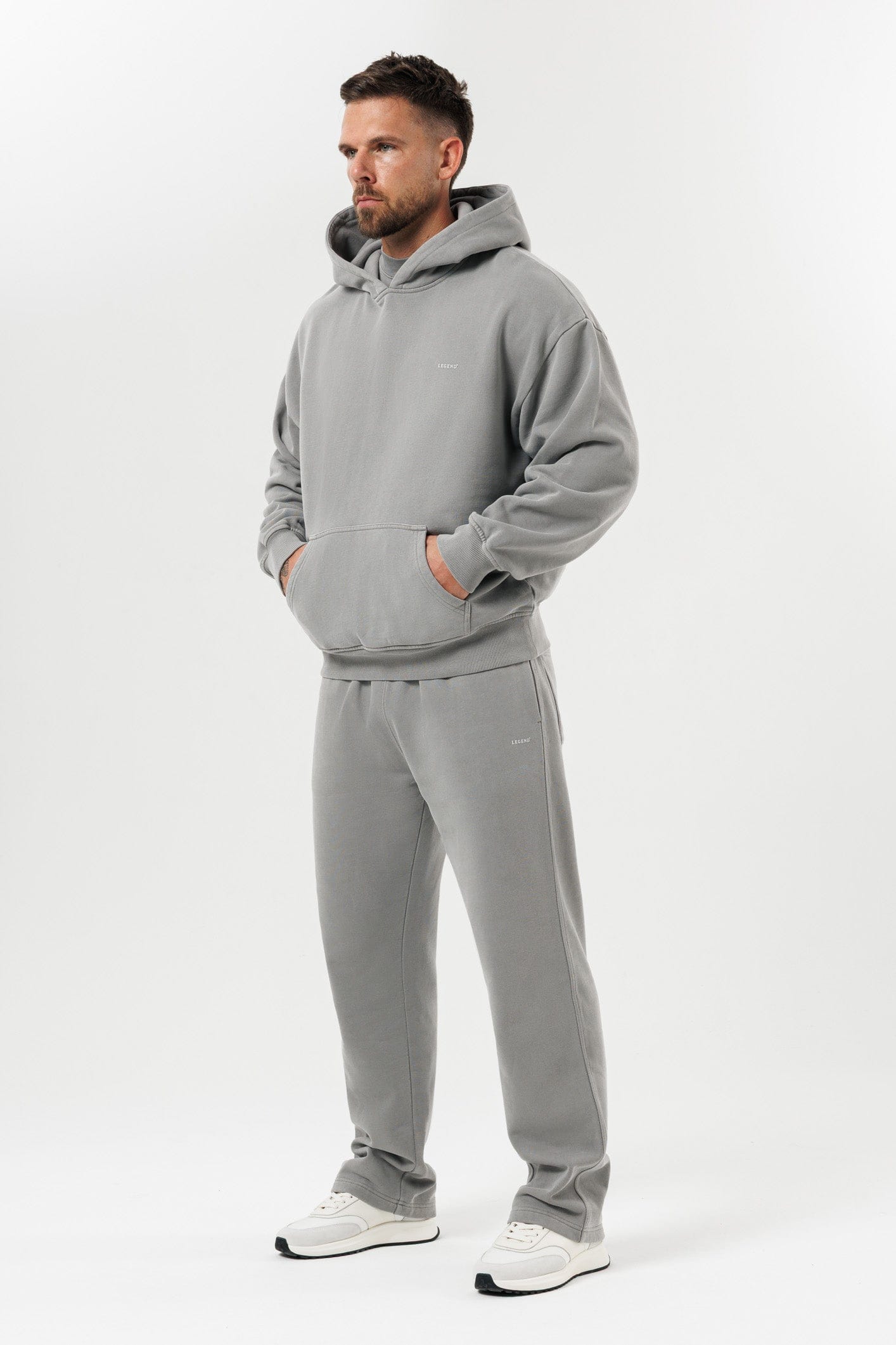 HOODIE - YIKANMIŞ GRİ