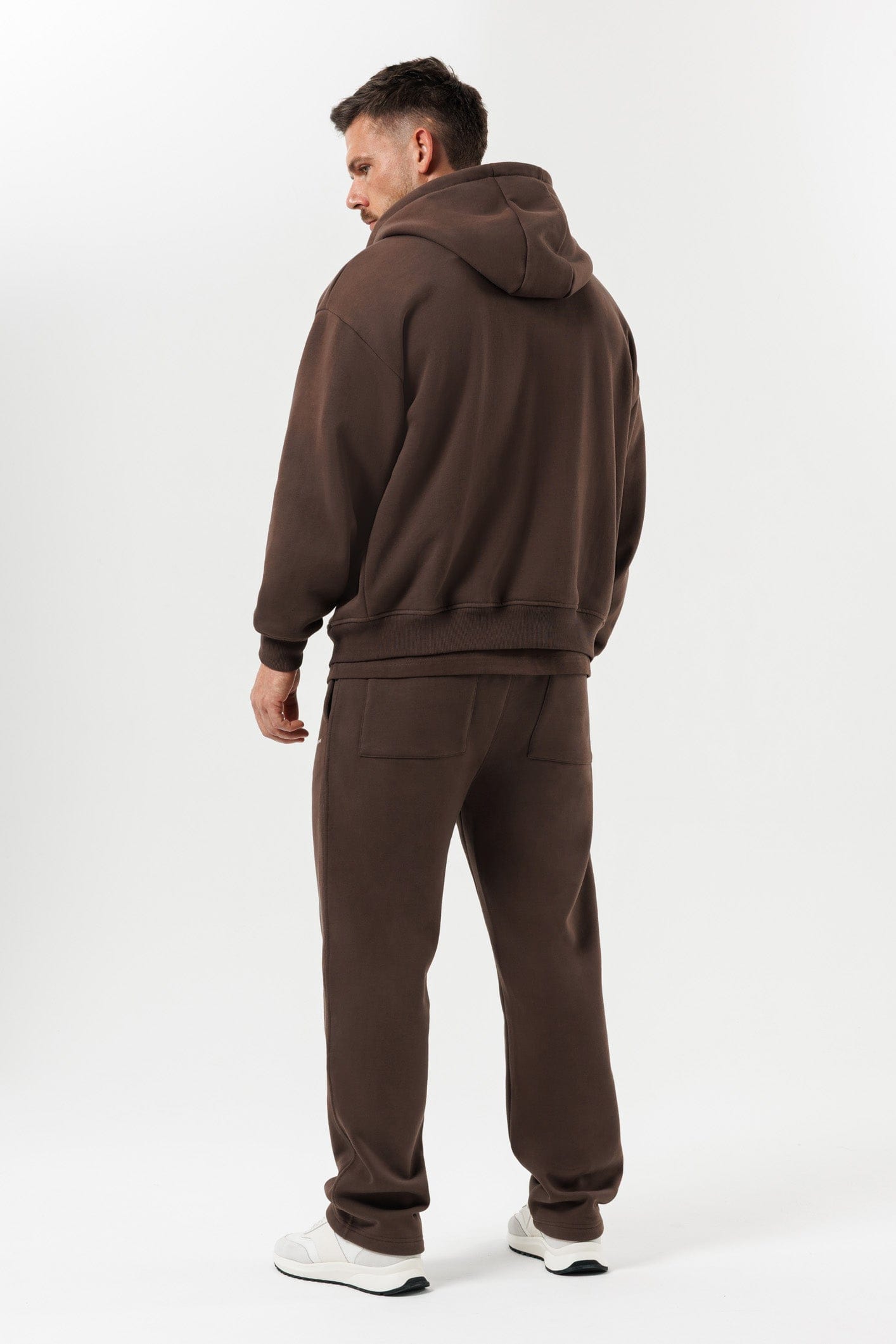 FERMUARLI HOODIE - KAHVERENGİ