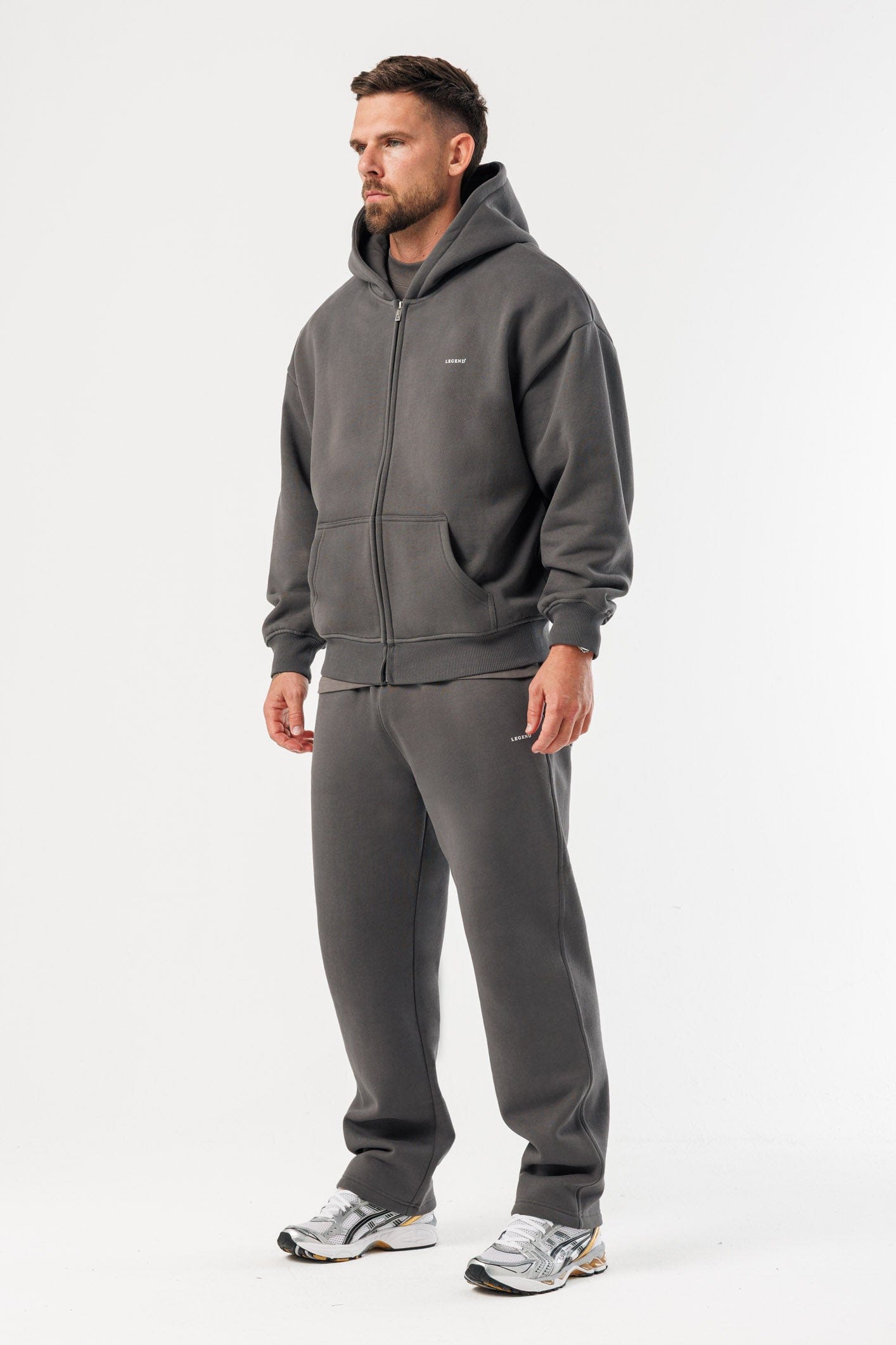 FERMUARLI HOODIE - GRİ