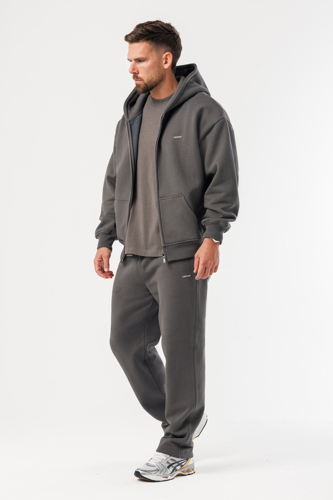 FERMUARLI HOODIE - GRİ
