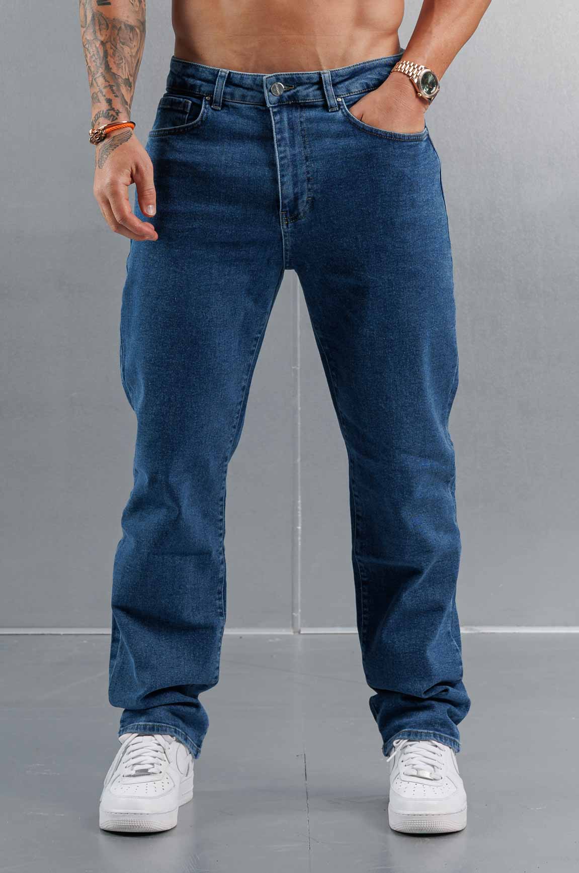BAGGY JEANS - KLASİK YIKAMALI MAVİ