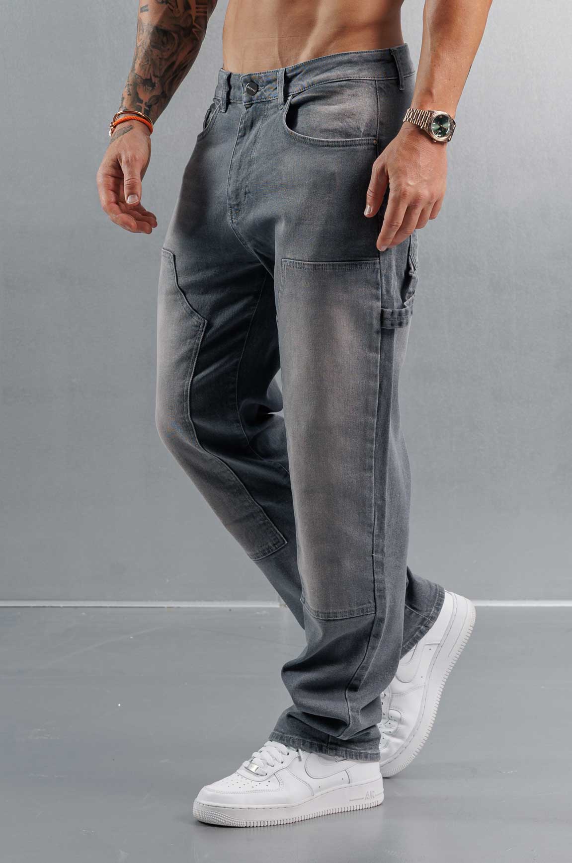 MARANGOZ STİL PANTOLON - GRİ