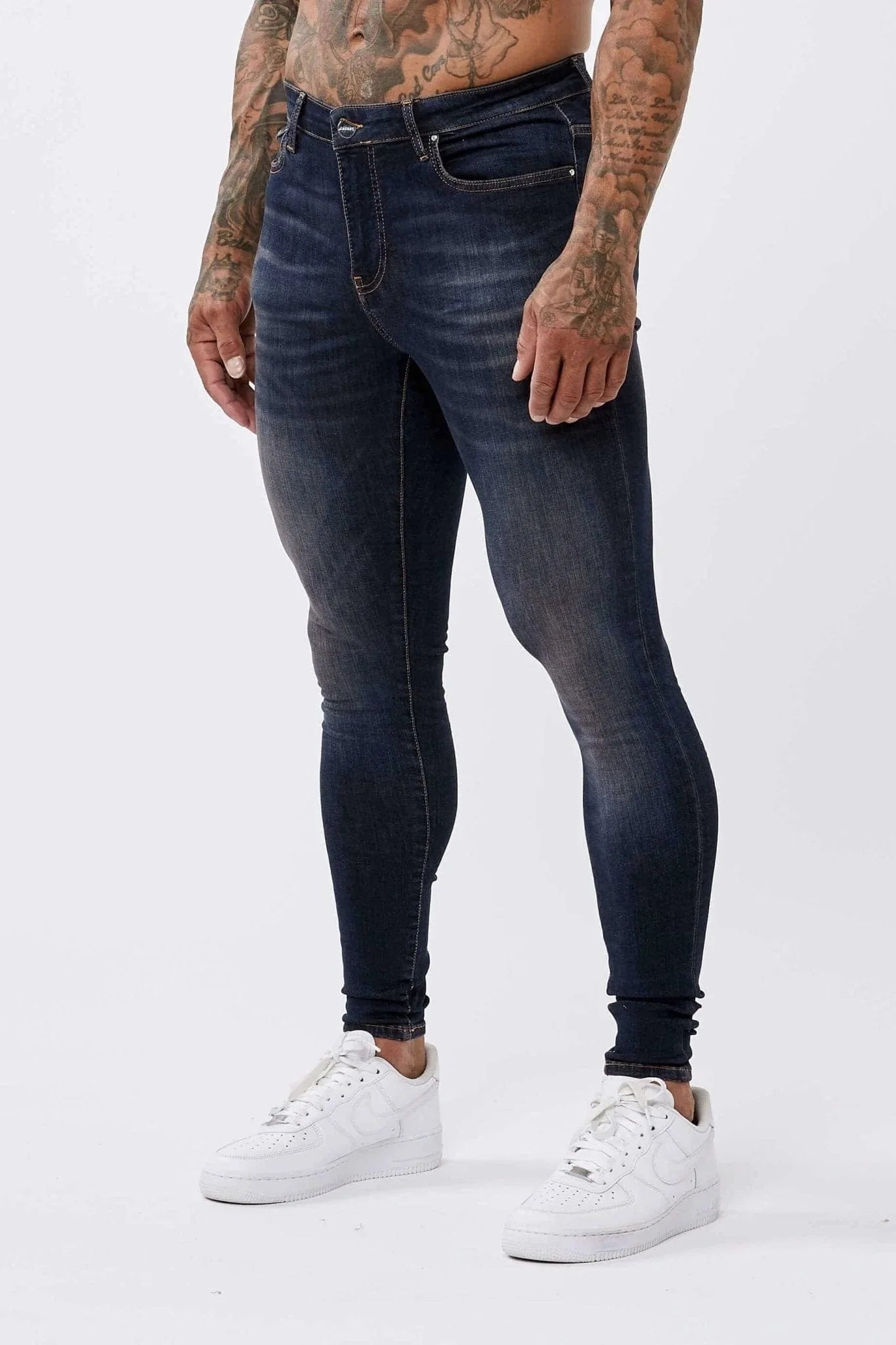 SKINNY FIT KOT PANTOLON - KLASİK İNDİGO MAVİ