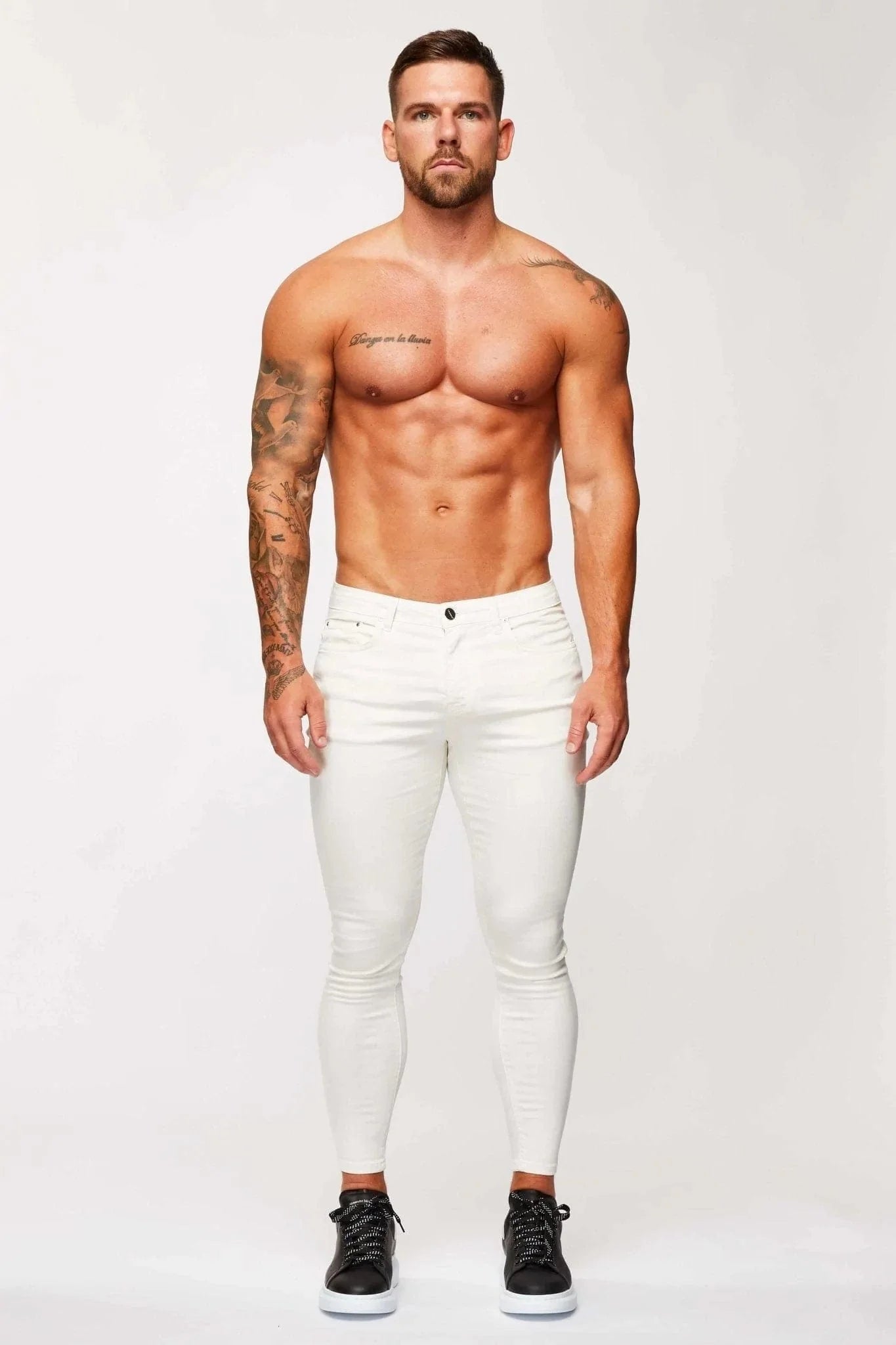 SKINNY FIT KOT PANTOLON - EKRU