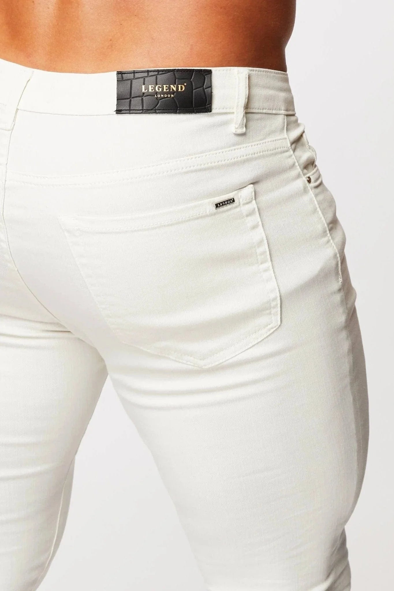 SKINNY FIT KOT PANTOLON - EKRU