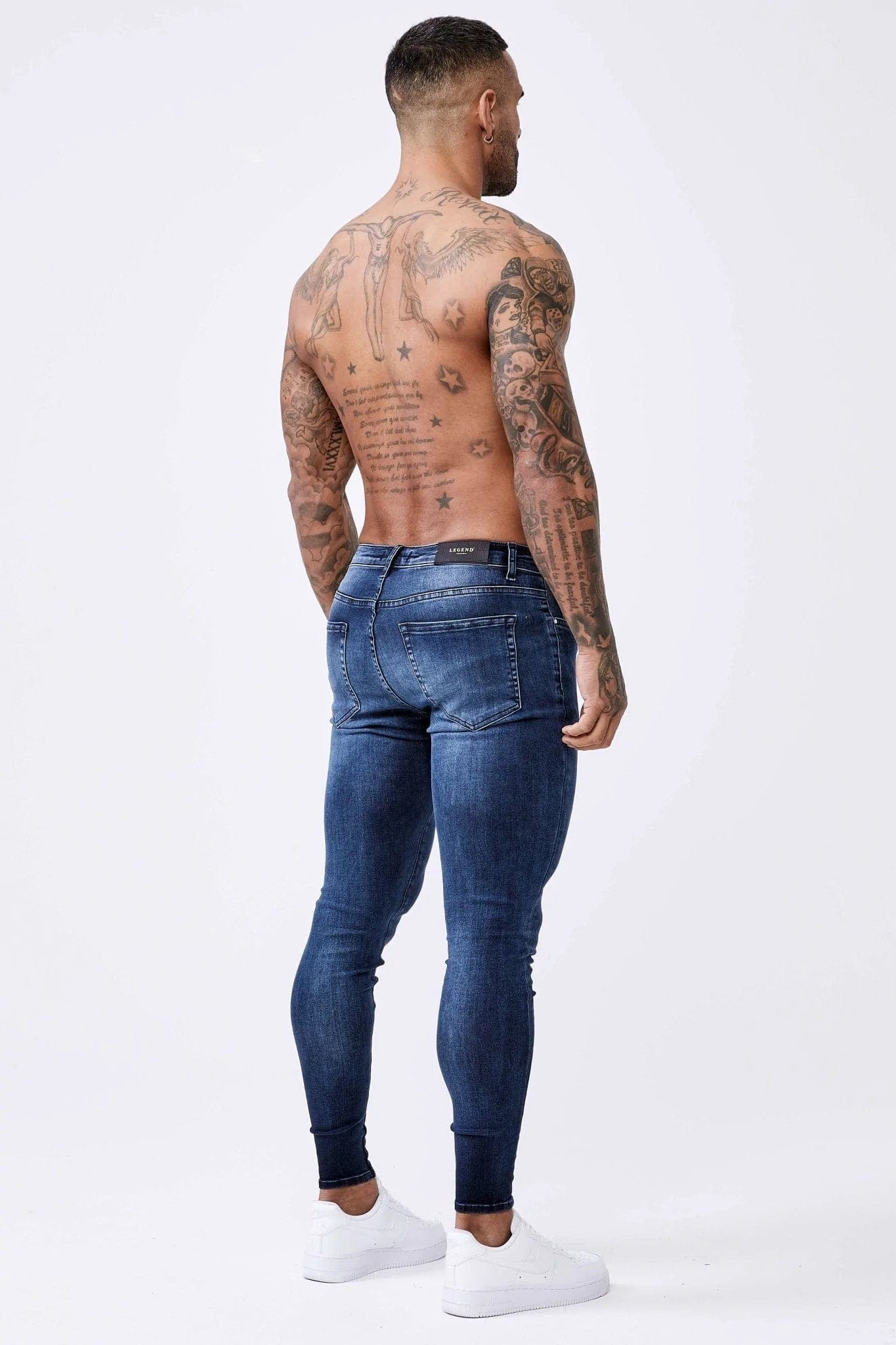 SKINNY FIT KOT PANTOLON - KOYU İNDİGO SOLUK YIKAMA