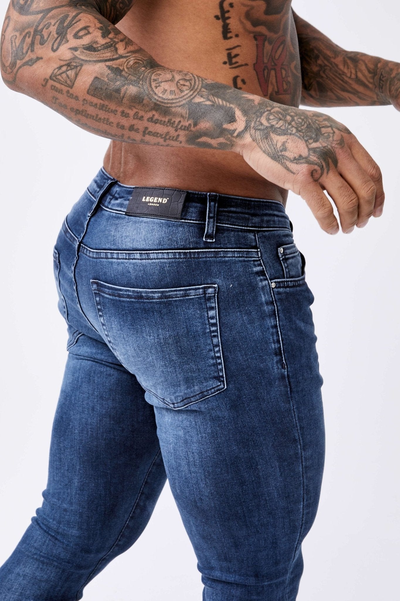 SKINNY FIT KOT PANTOLON - KOYU İNDİGO SOLUK YIKAMA