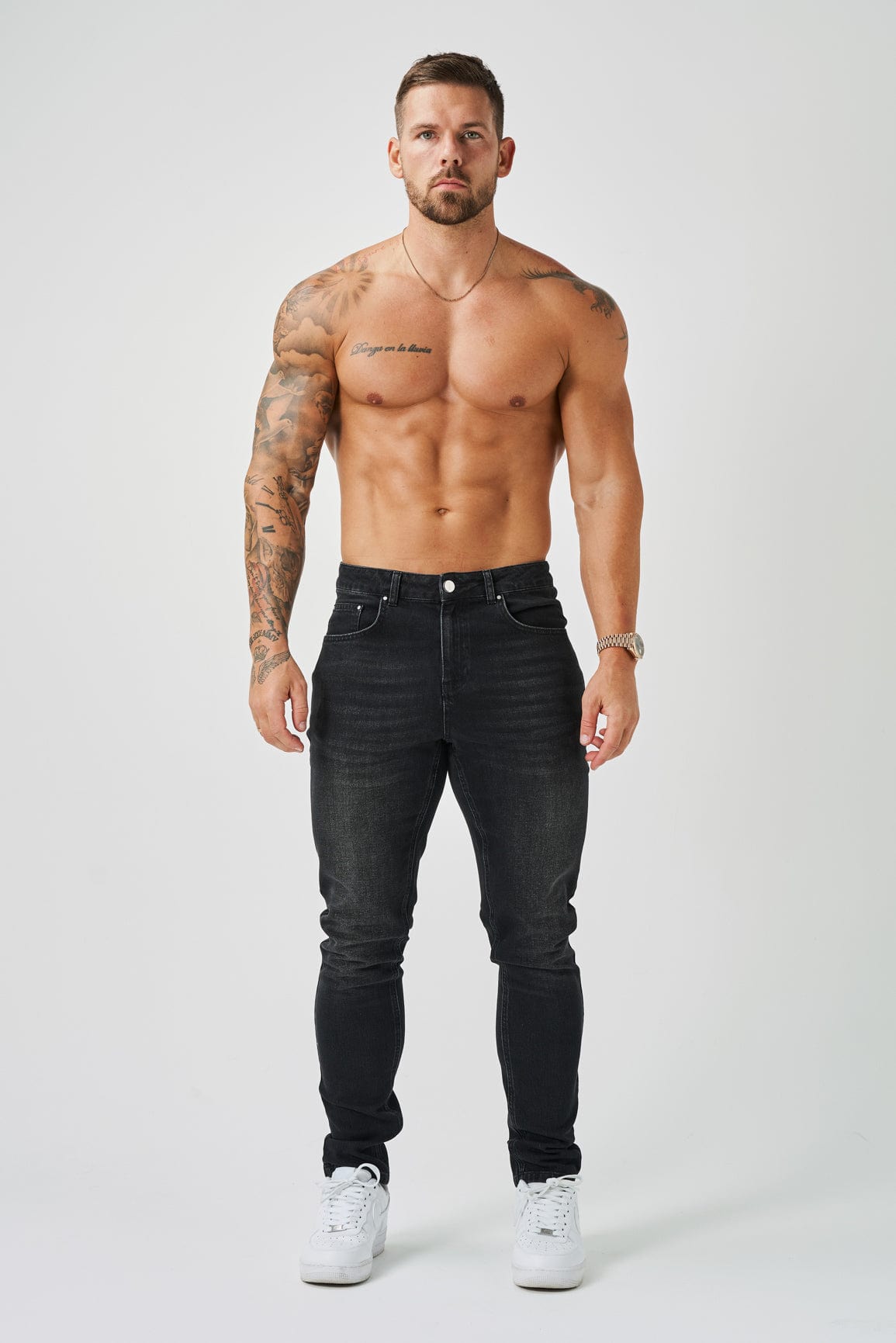 REGULAR FIT KOT PANTOLON - YIKAMALI SİYAH