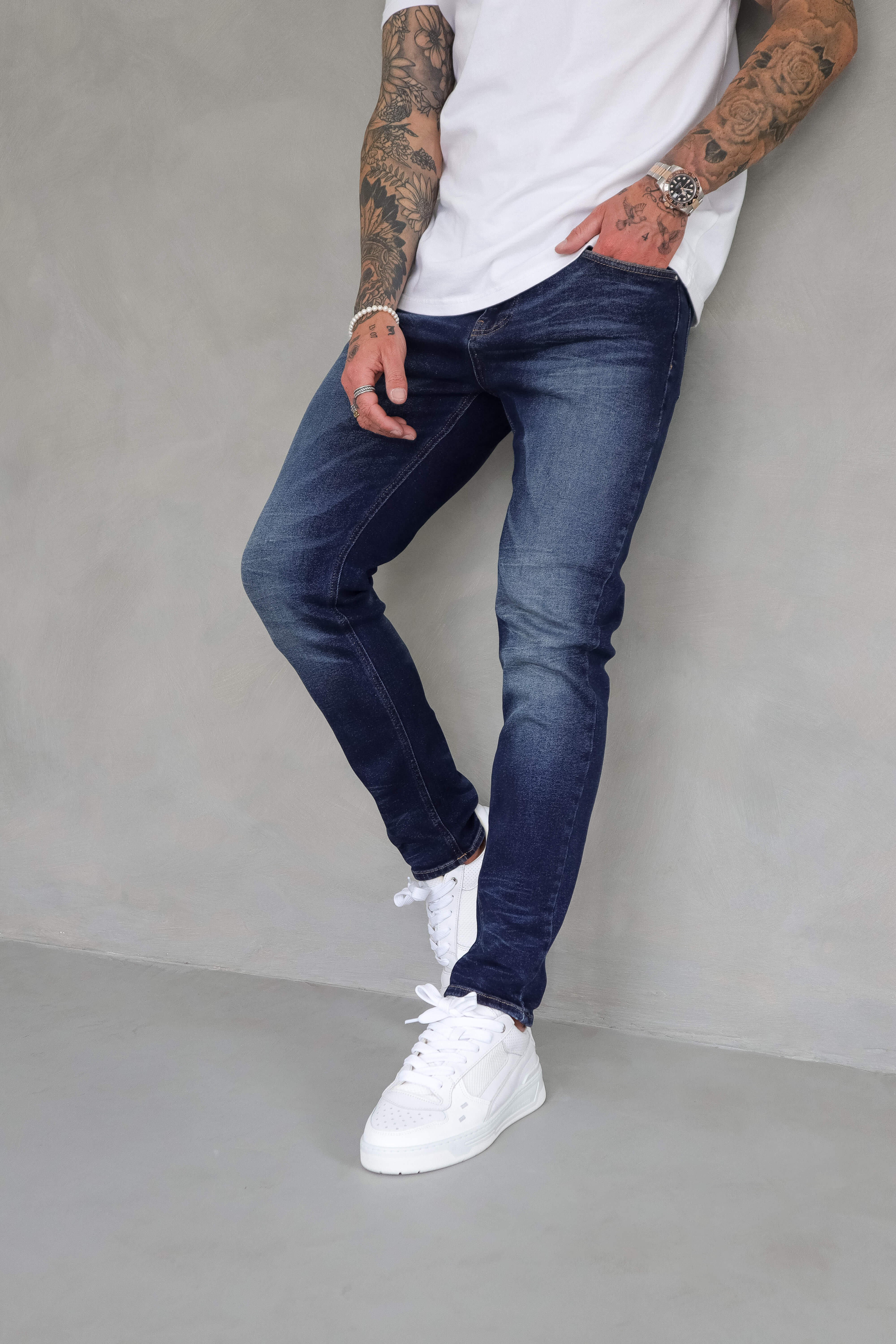 SLIM FIT KOT PANTOLON 2.0 DETAYLI - INDIGO MAVİSİ