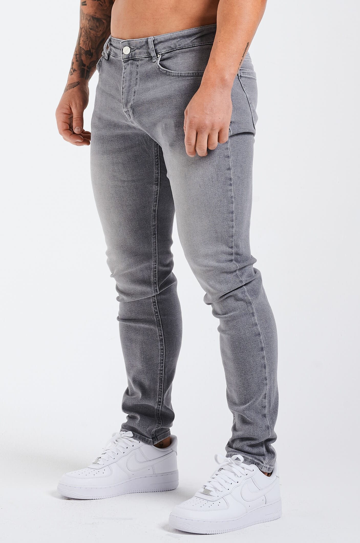 SLIM FIT KOT PANTOLON 2.0 - YIKANMIŞ AÇIK GRİ