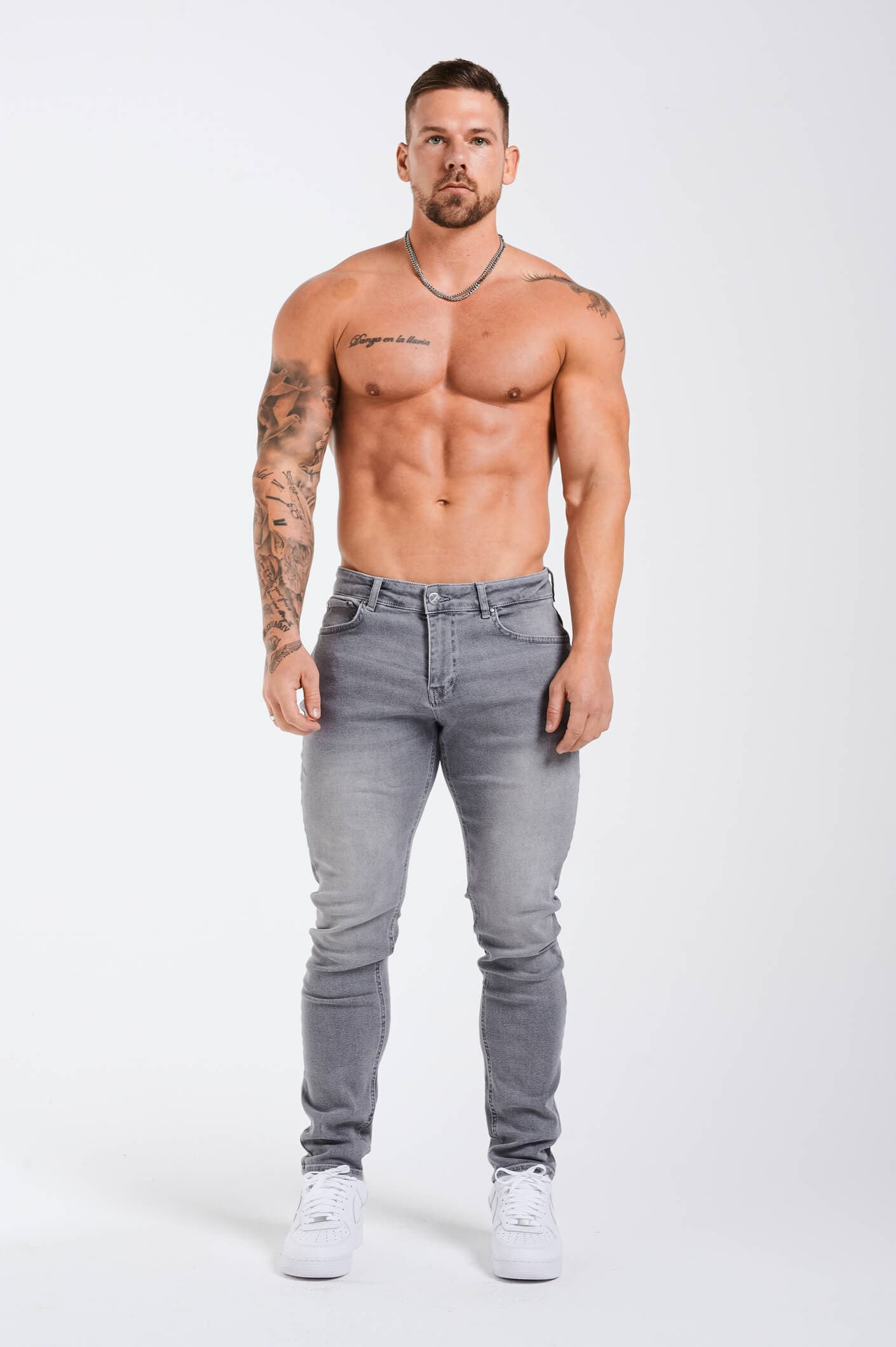 SLIM FIT KOT PANTOLON 2.0 - YIKANMIŞ AÇIK GRİ