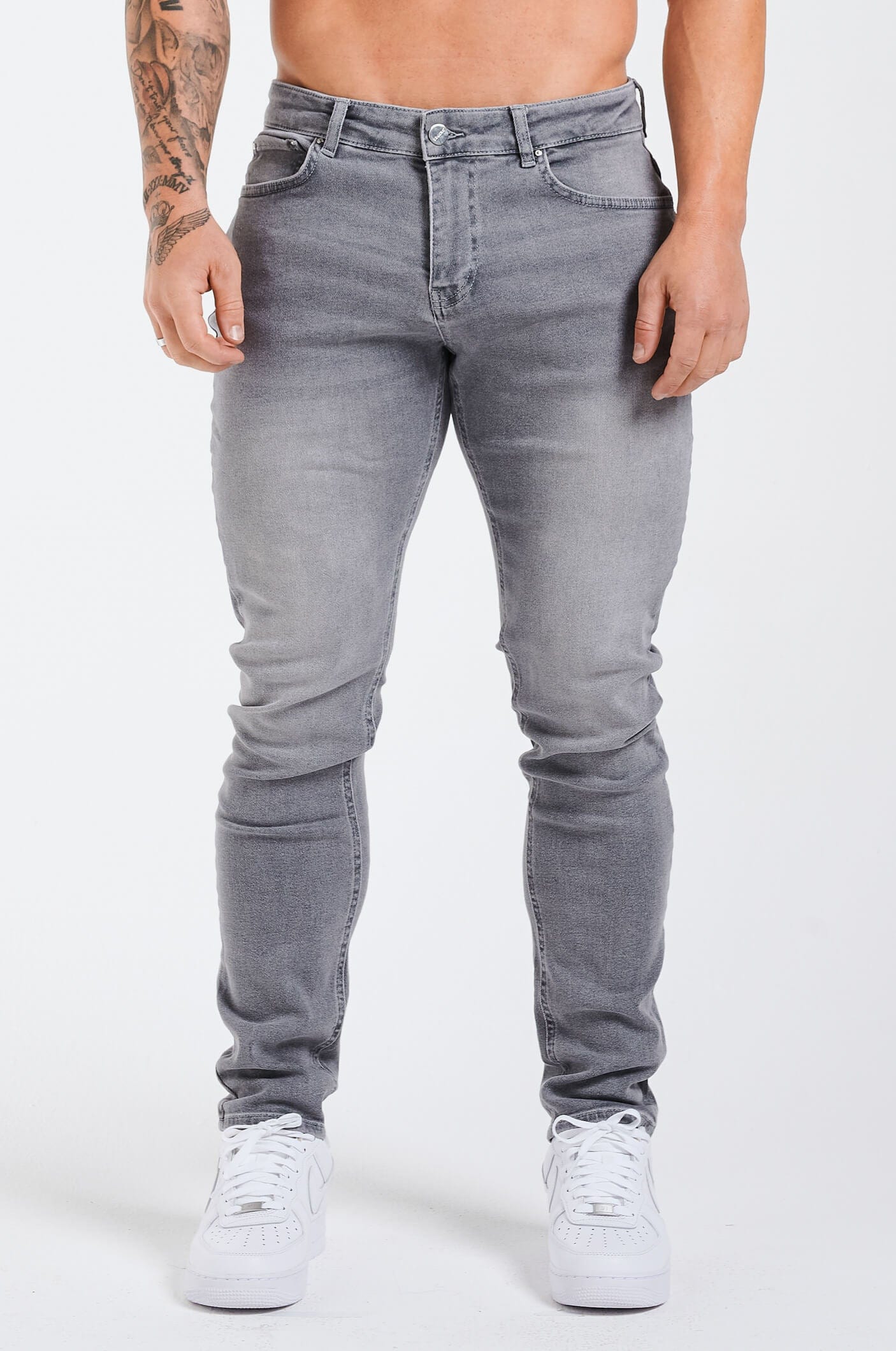 SLIM FIT KOT PANTOLON 2.0 - YIKANMIŞ AÇIK GRİ