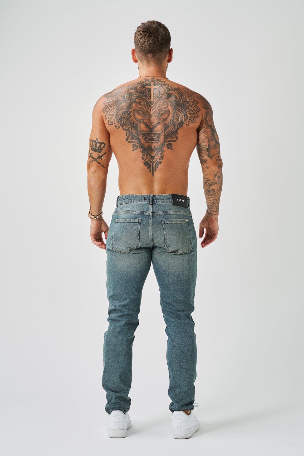 SLIM FIT KOT PANTOLON 2.0 - YIKAMALI TAŞ MAVİSİ