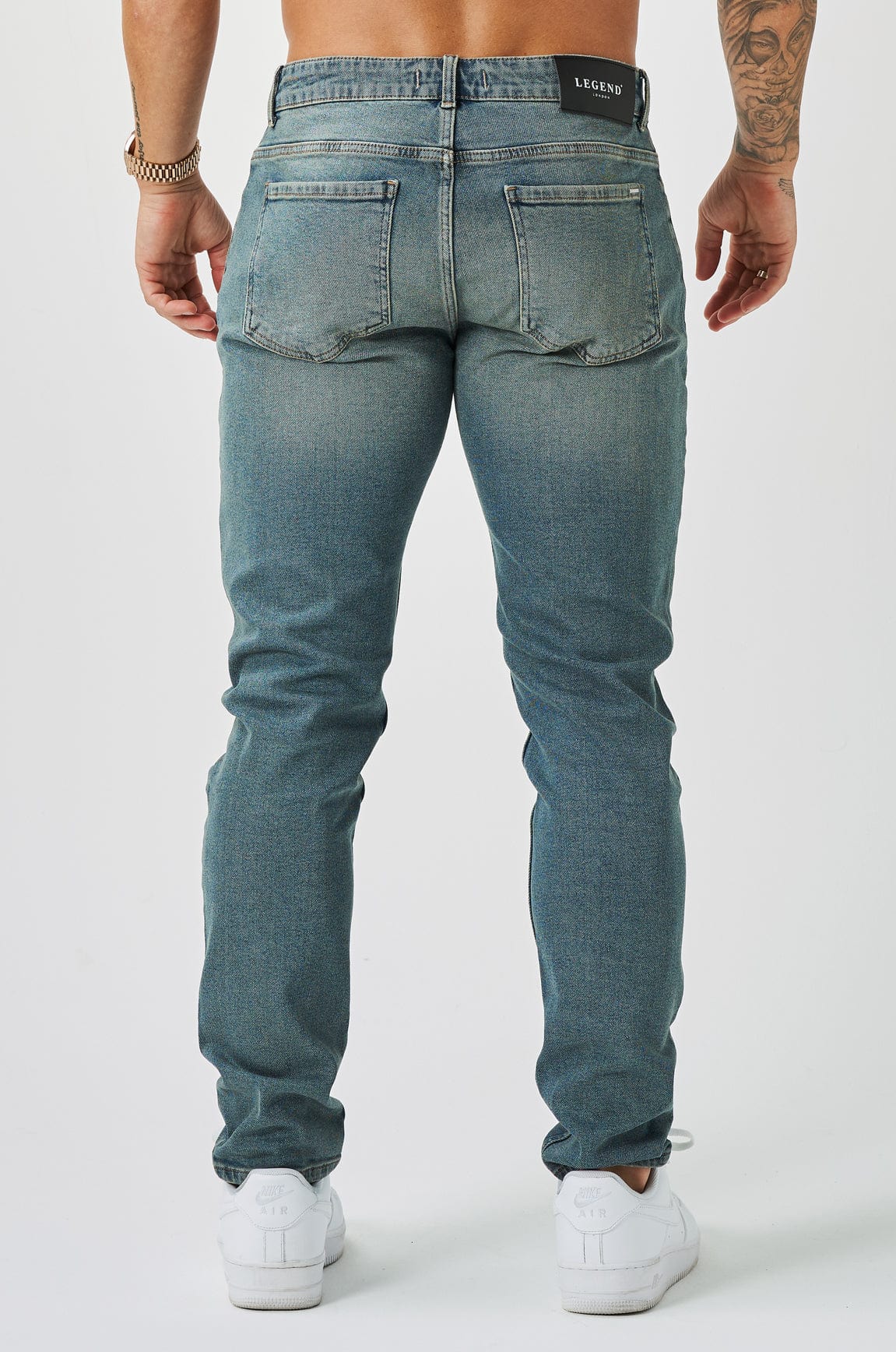 SLIM FIT KOT PANTOLON 2.0 - YIKAMALI TAŞ MAVİSİ