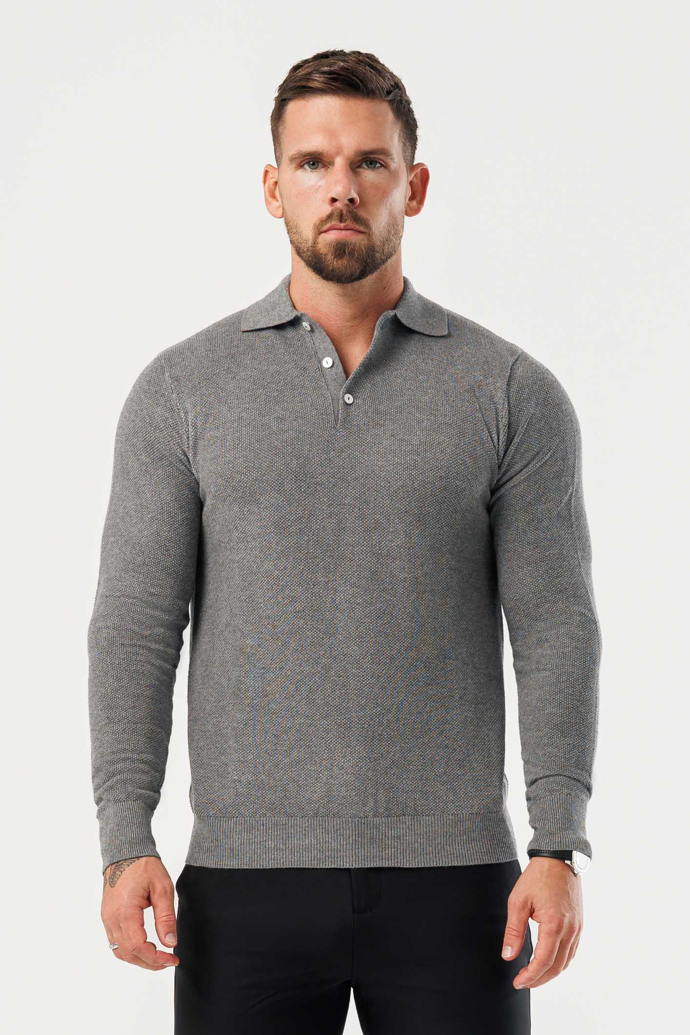 COAST UZUN KOLLU POLO - KOYU GRİ