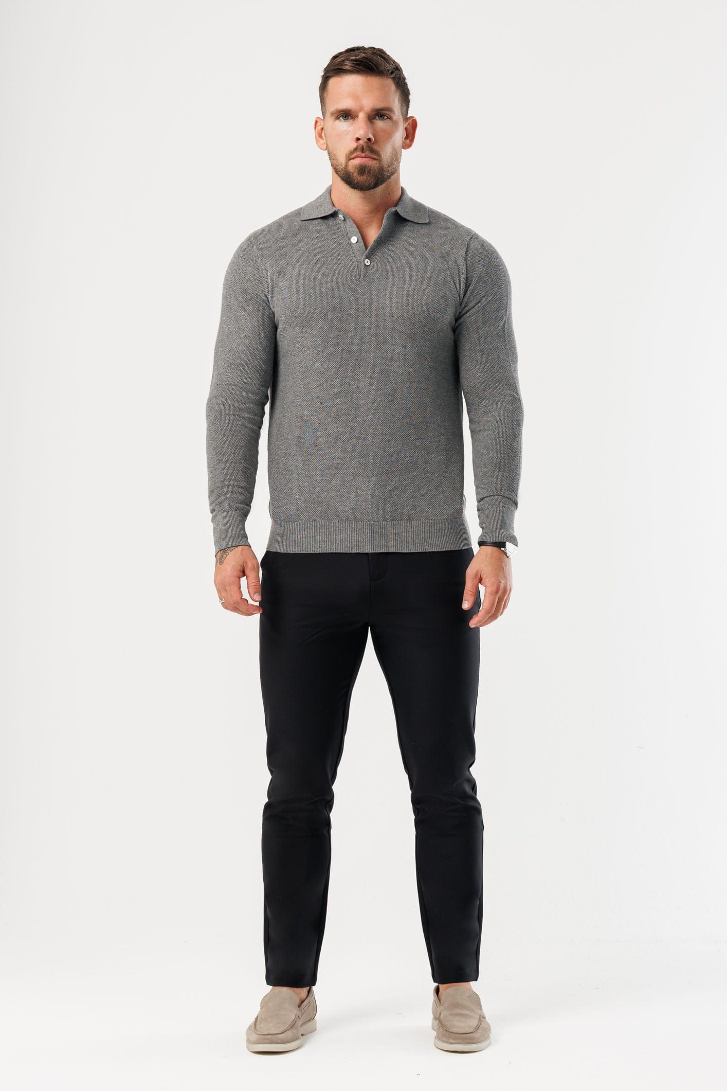 COAST UZUN KOLLU POLO - KOYU GRİ