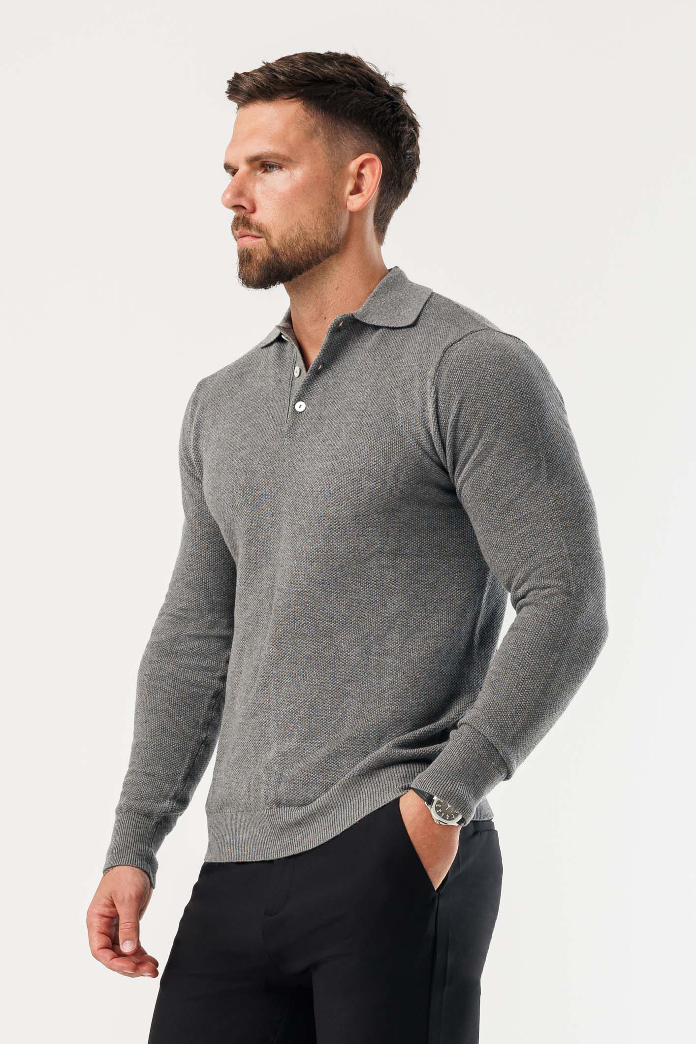COAST UZUN KOLLU POLO - KOYU GRİ