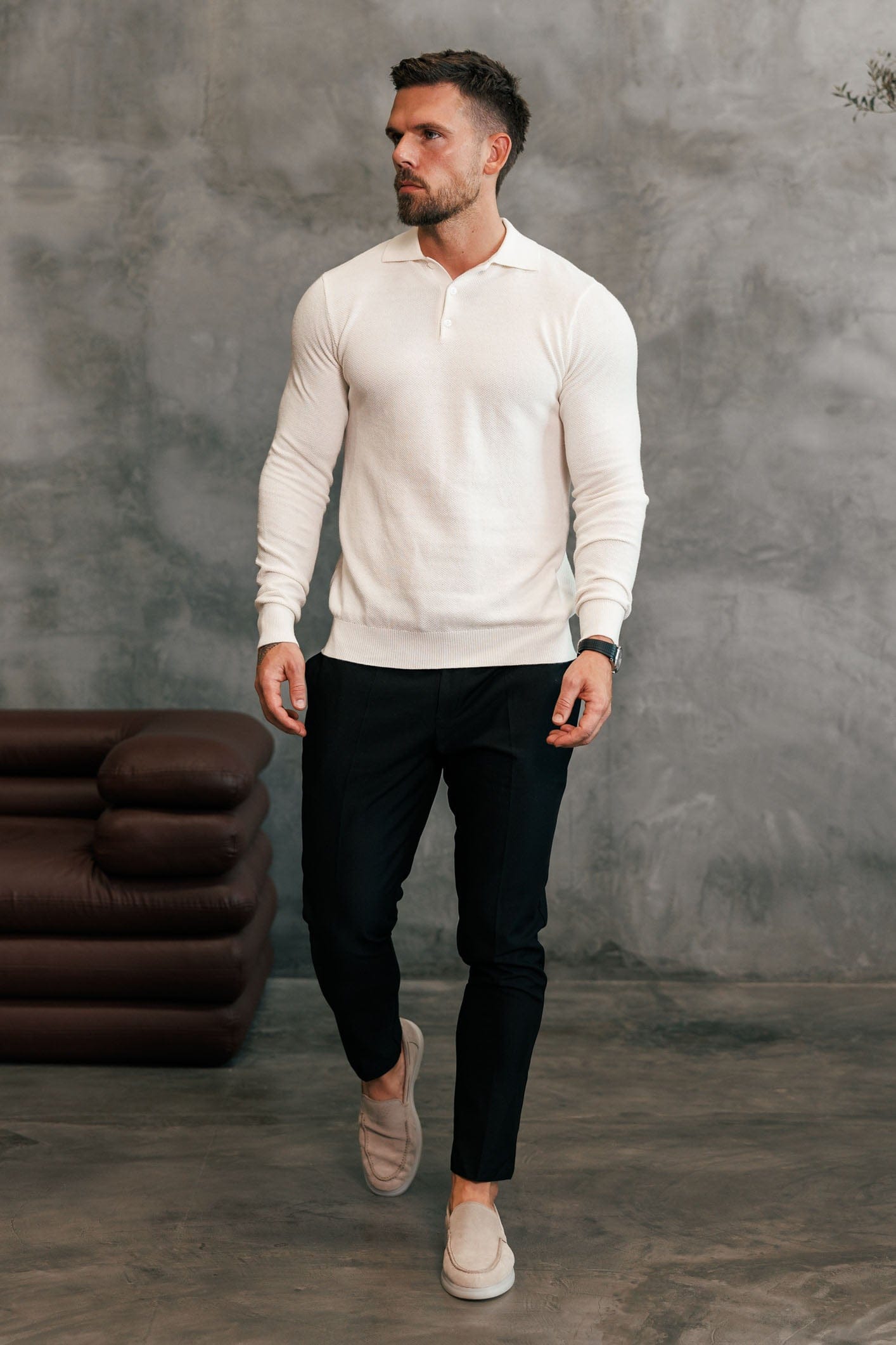COAST UZUN KOLLU POLO - EKRU