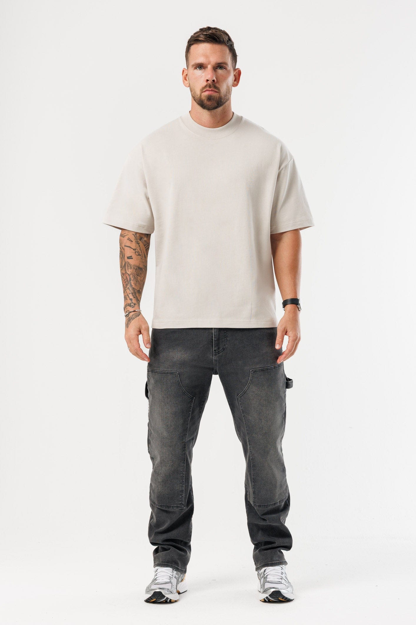 OVERSIZE TİŞÖRT - BEJ