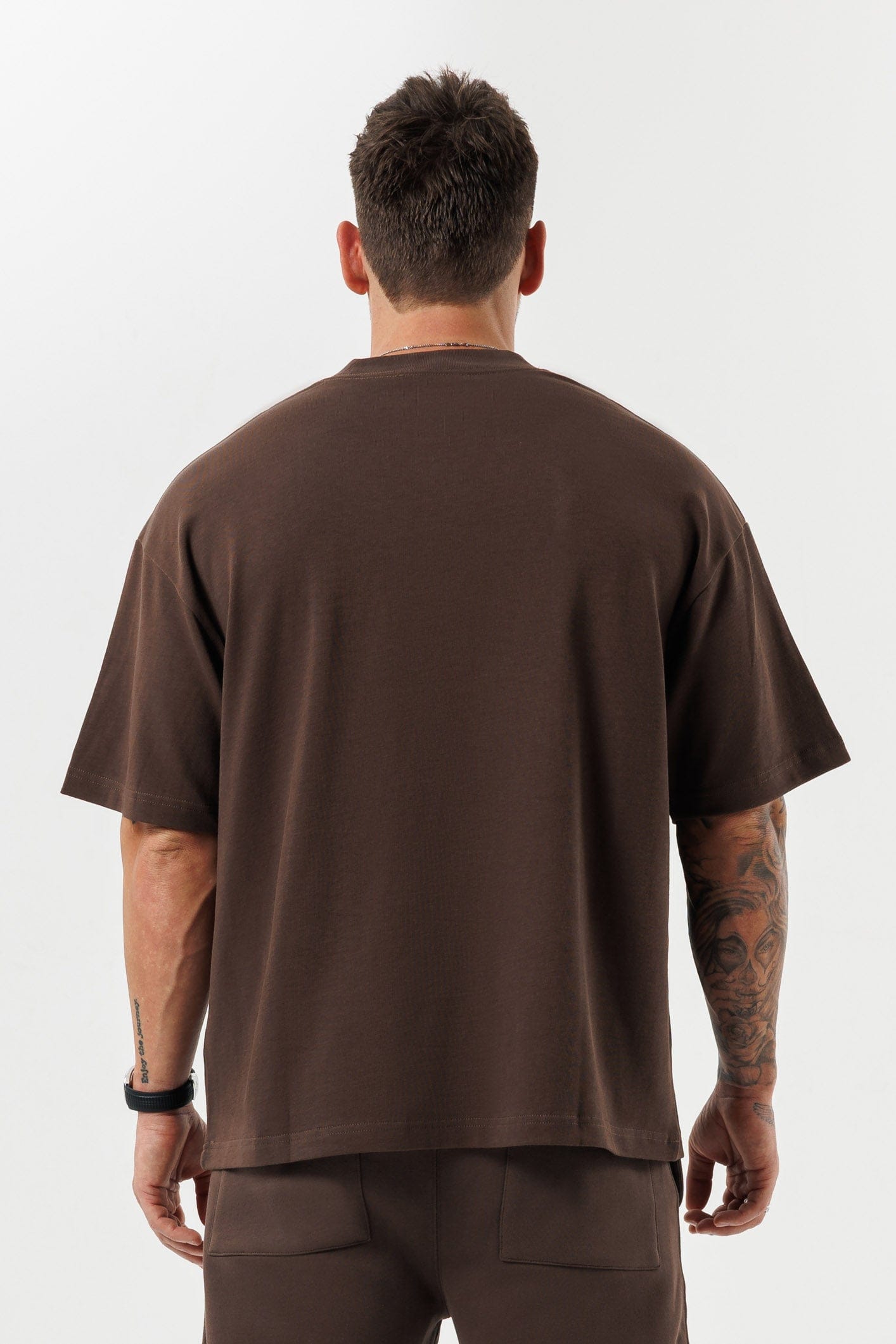OVERSIZE T-SHİRT - KAHVERENGİ