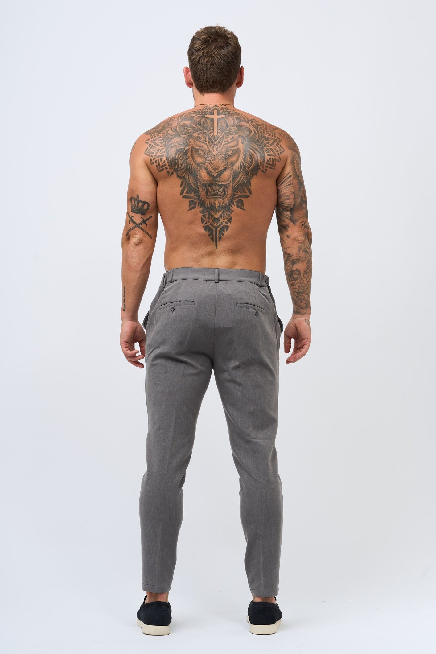 ESNEK DOKUMA PANTOLON - GRİ