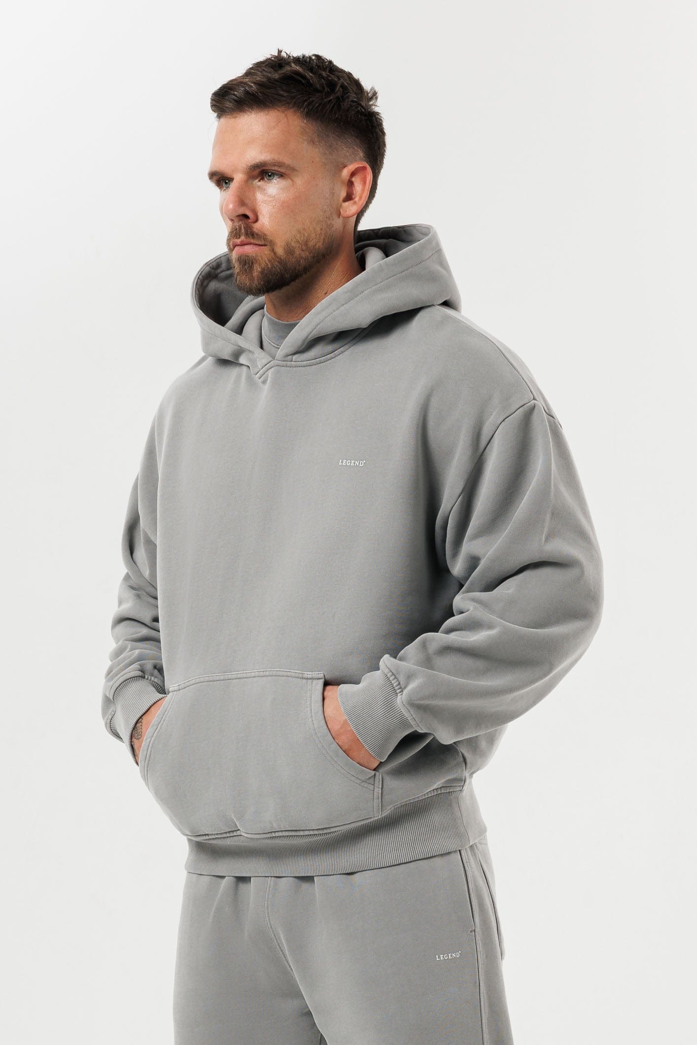 HOODIE - YIKANMIŞ GRİ