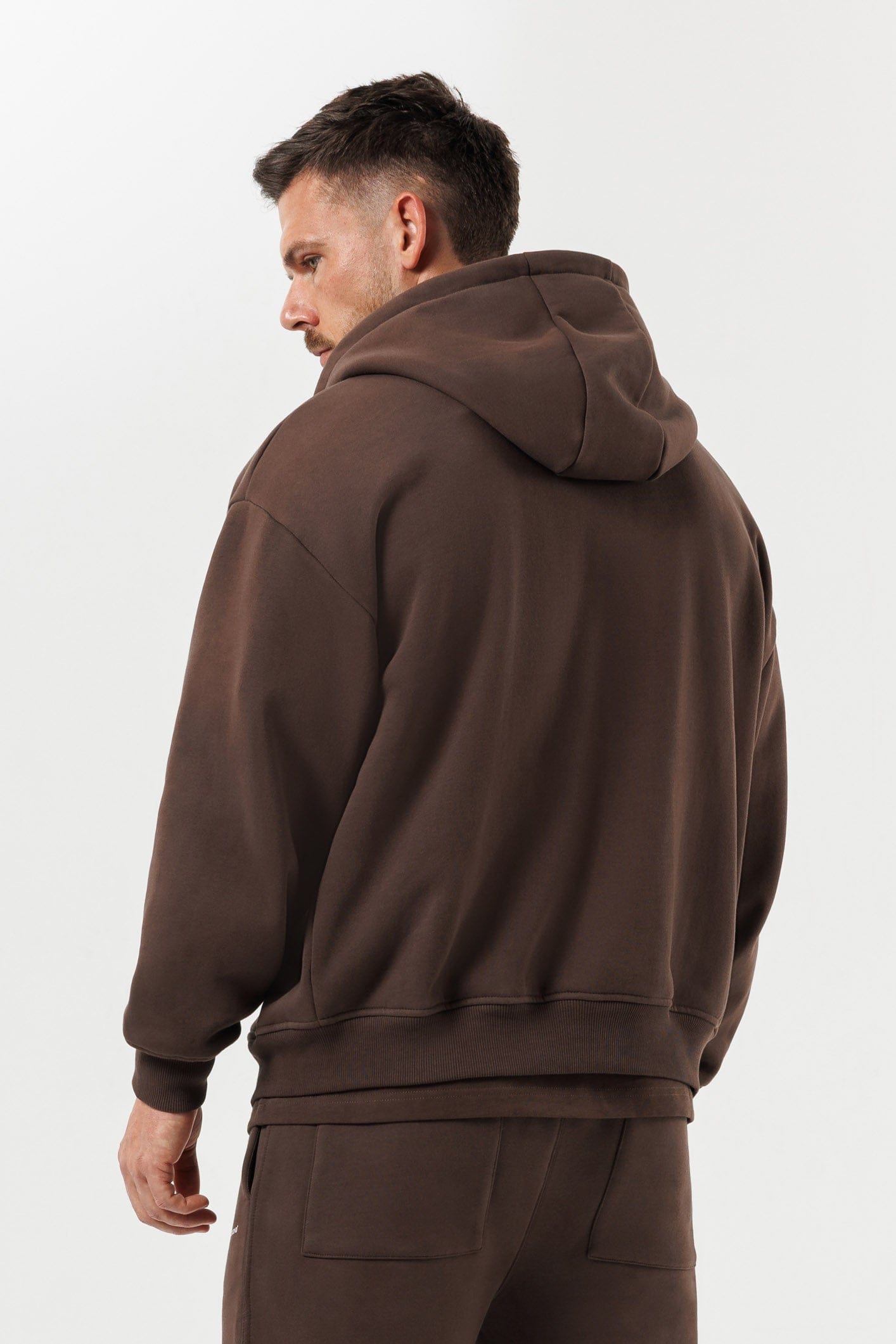 FERMUARLI HOODIE - KAHVERENGİ