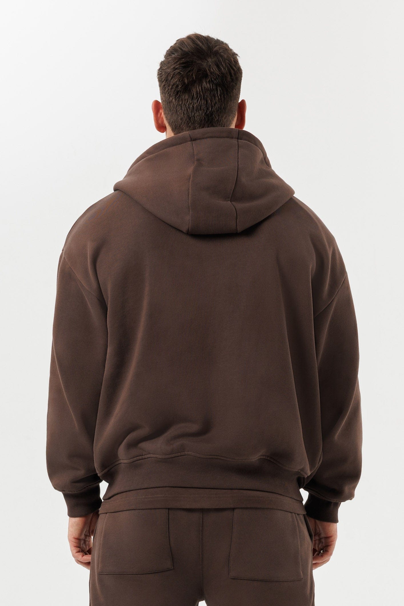 FERMUARLI HOODIE - KAHVERENGİ