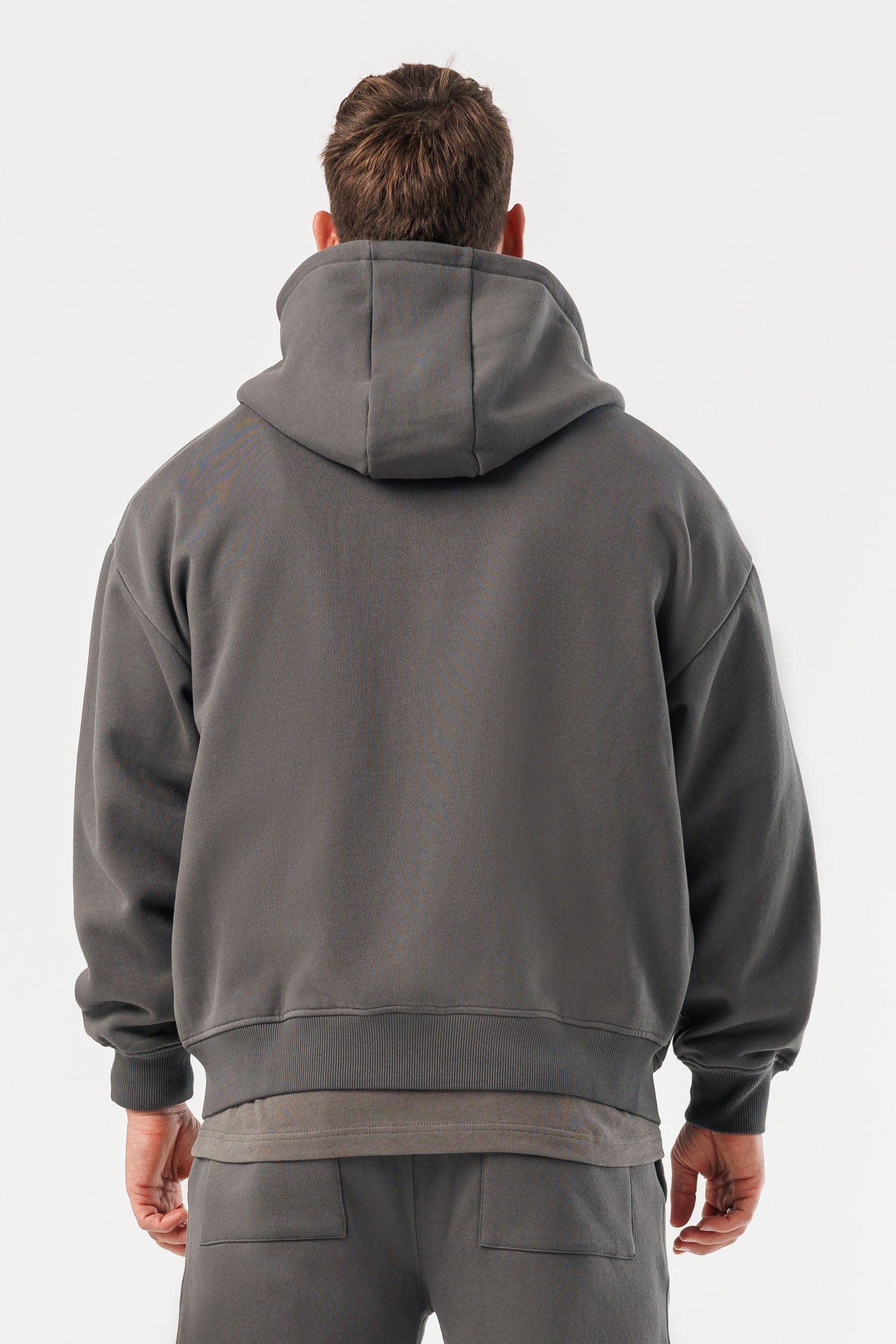 FERMUARLI HOODIE - GRİ