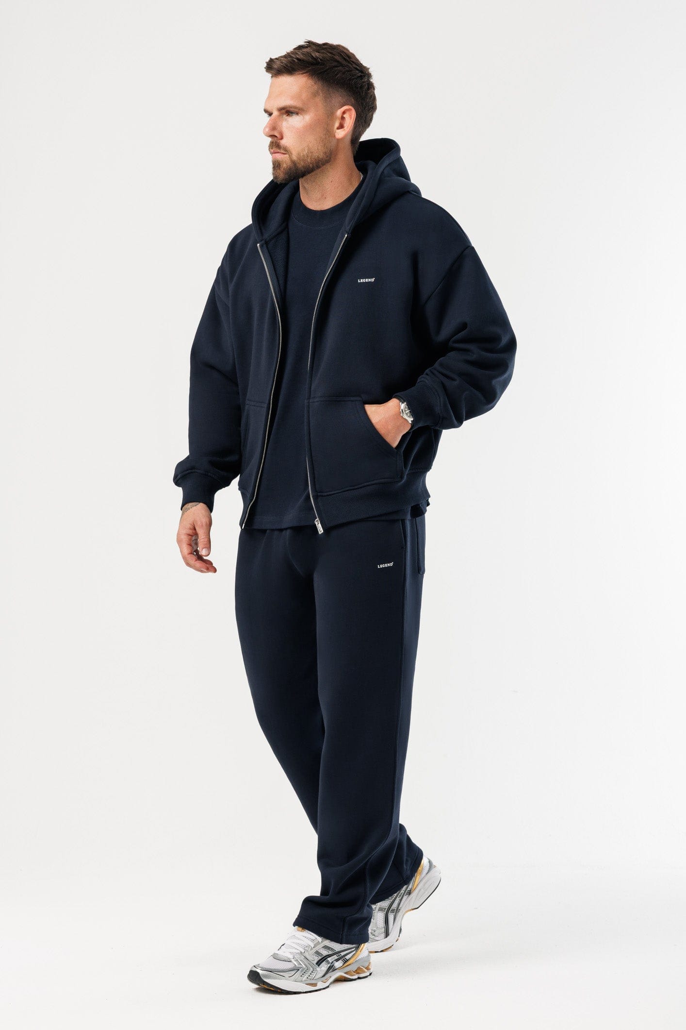 FERMUARLI HOODIE - SİYAH