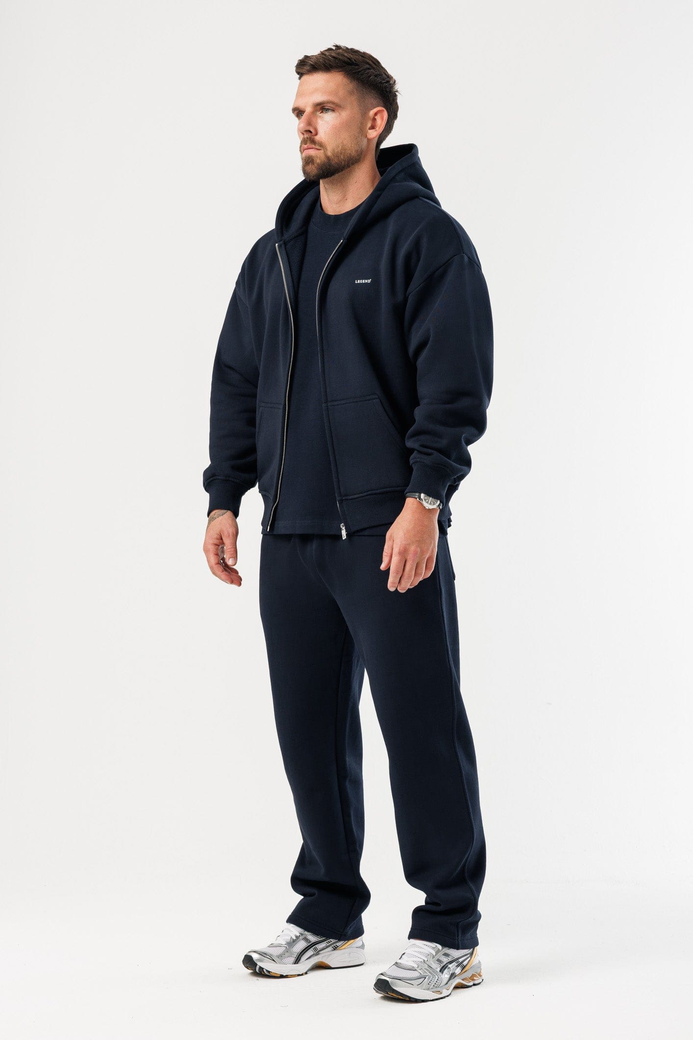 FERMUARLI HOODIE - SİYAH