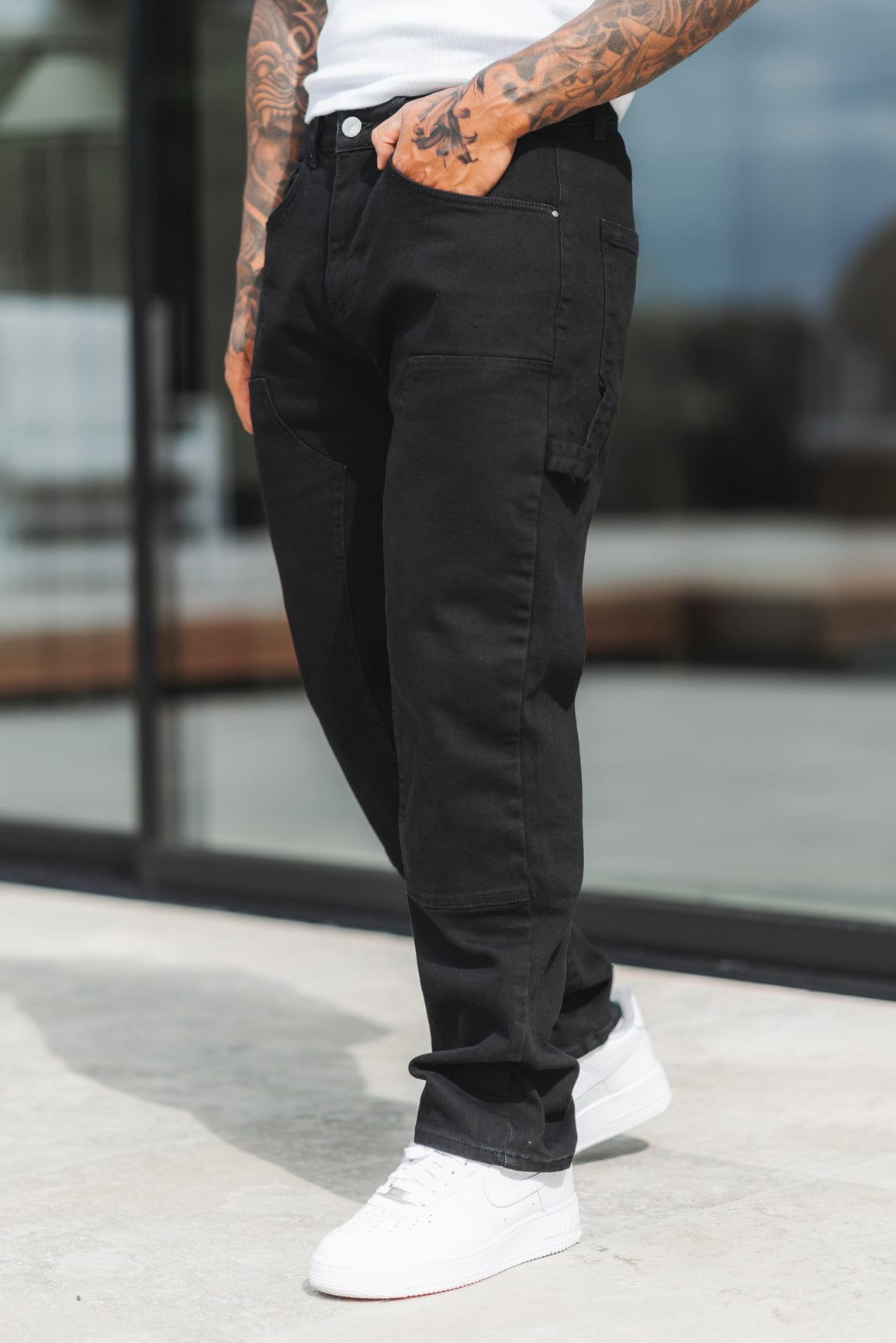 MARANGOZ JEANS - YIKAMALI SİYAH