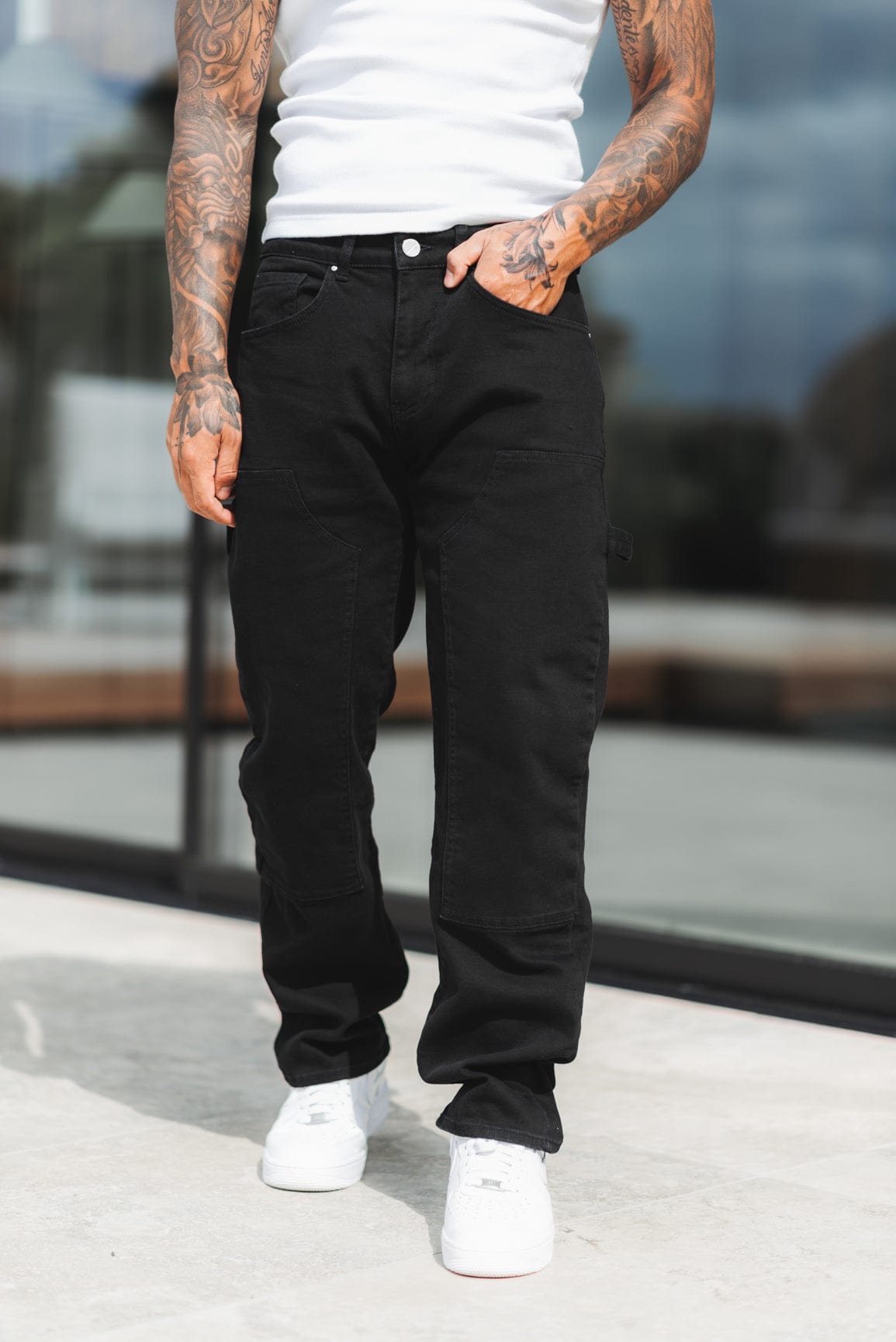 MARANGOZ JEANS - YIKAMALI SİYAH