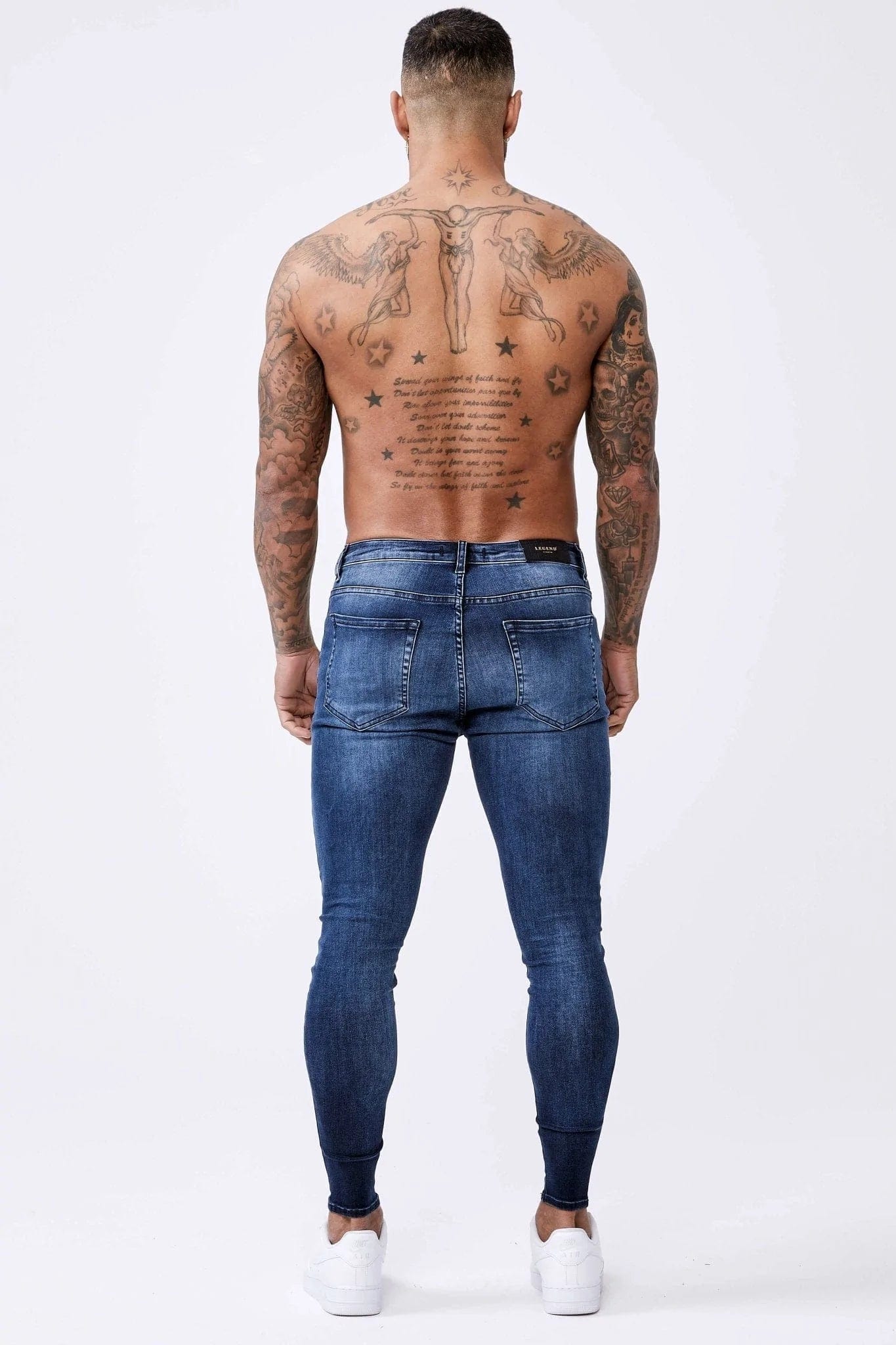 SKINNY FIT KOT PANTOLON - KOYU İNDİGO SOLUK YIKAMA