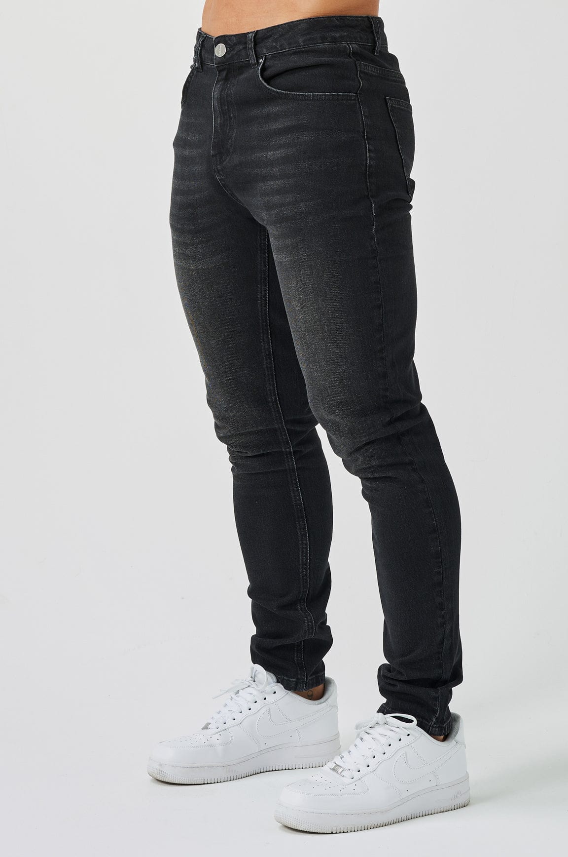 REGULAR FIT KOT PANTOLON - YIKAMALI SİYAH