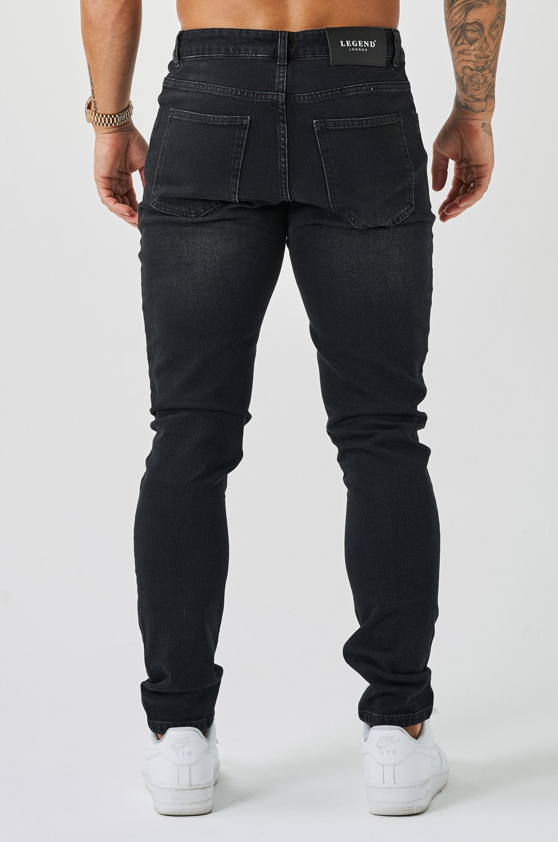 REGULAR FIT KOT PANTOLON - YIKAMALI SİYAH