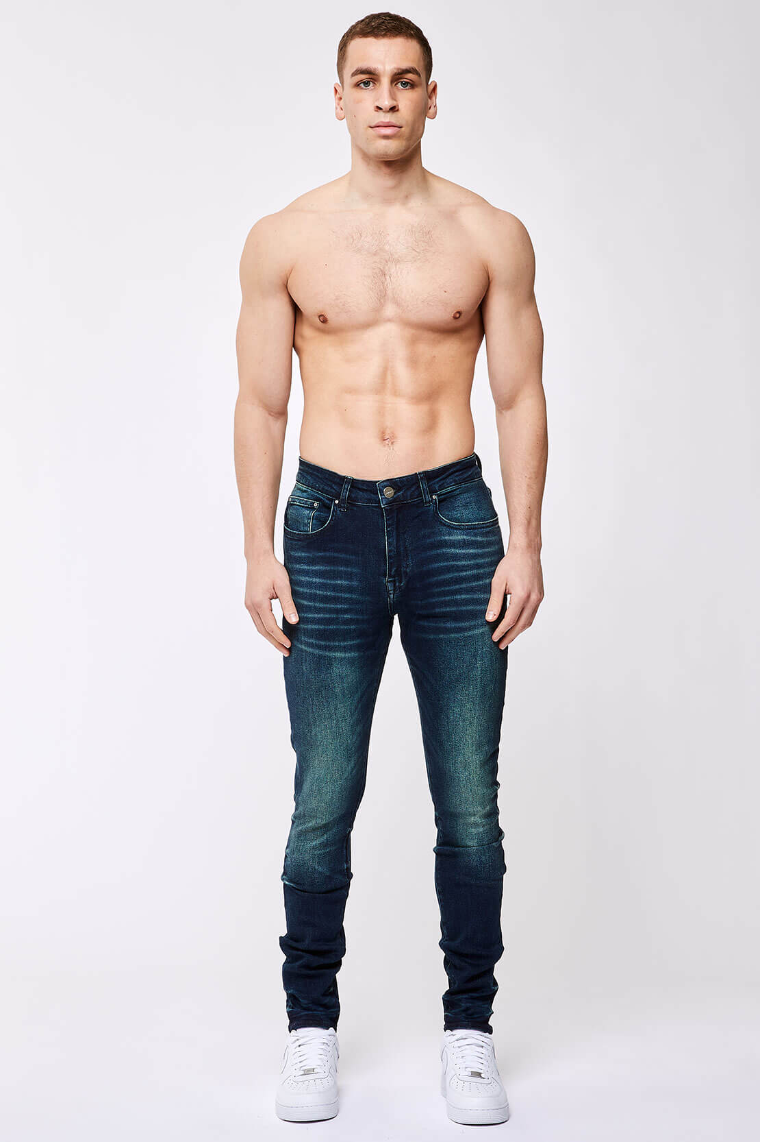 SKINNY FIT KOT PANTOLON - KOYU MAVİ