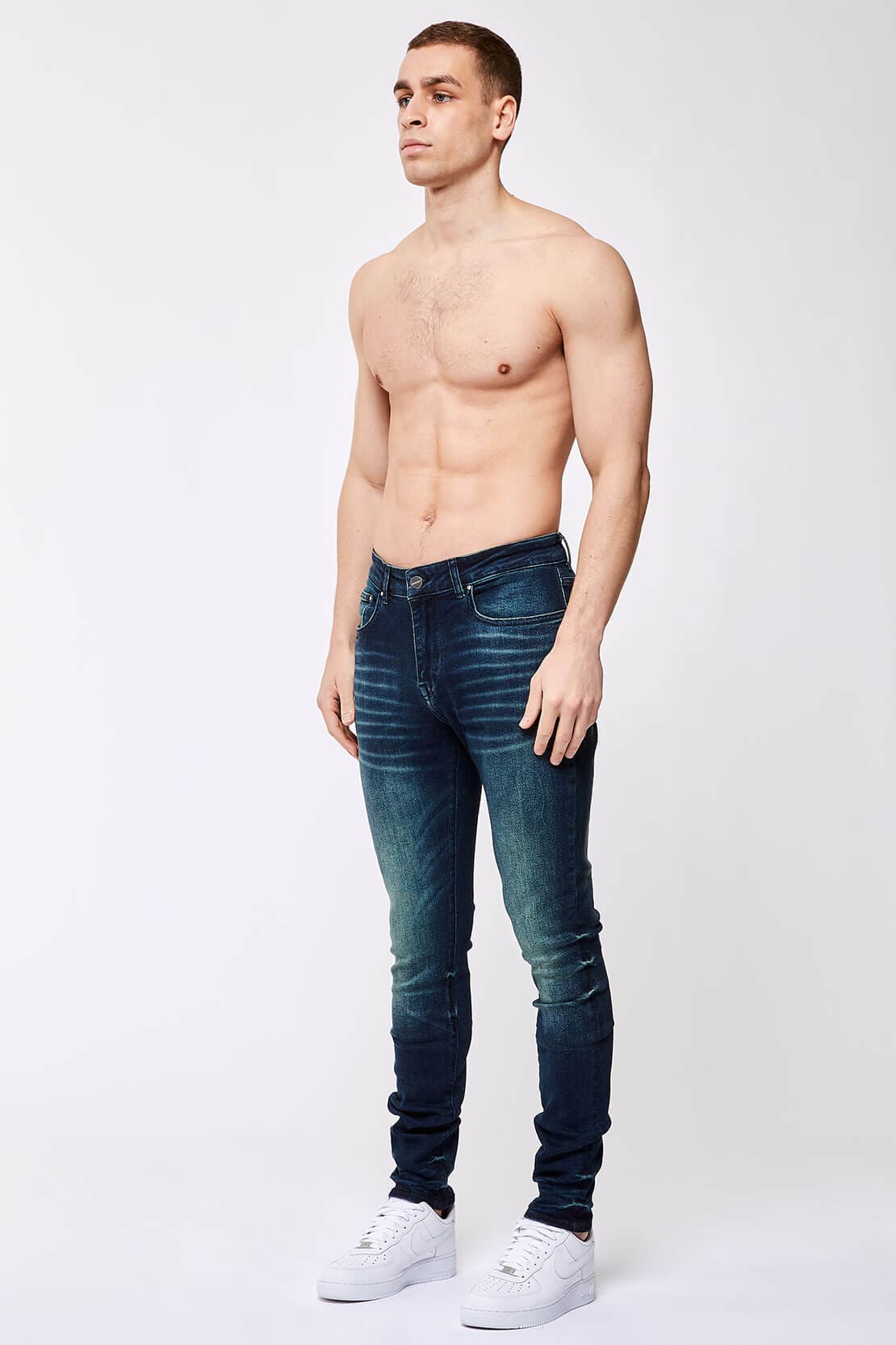 SKINNY FIT KOT PANTOLON - KOYU MAVİ