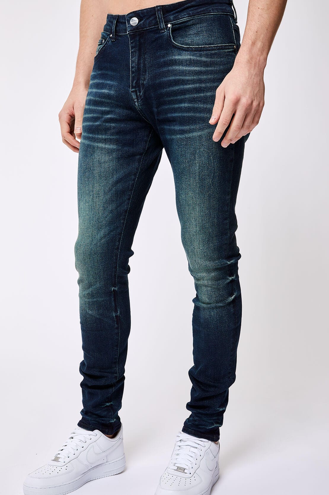 SKINNY FIT KOT PANTOLON - KOYU MAVİ