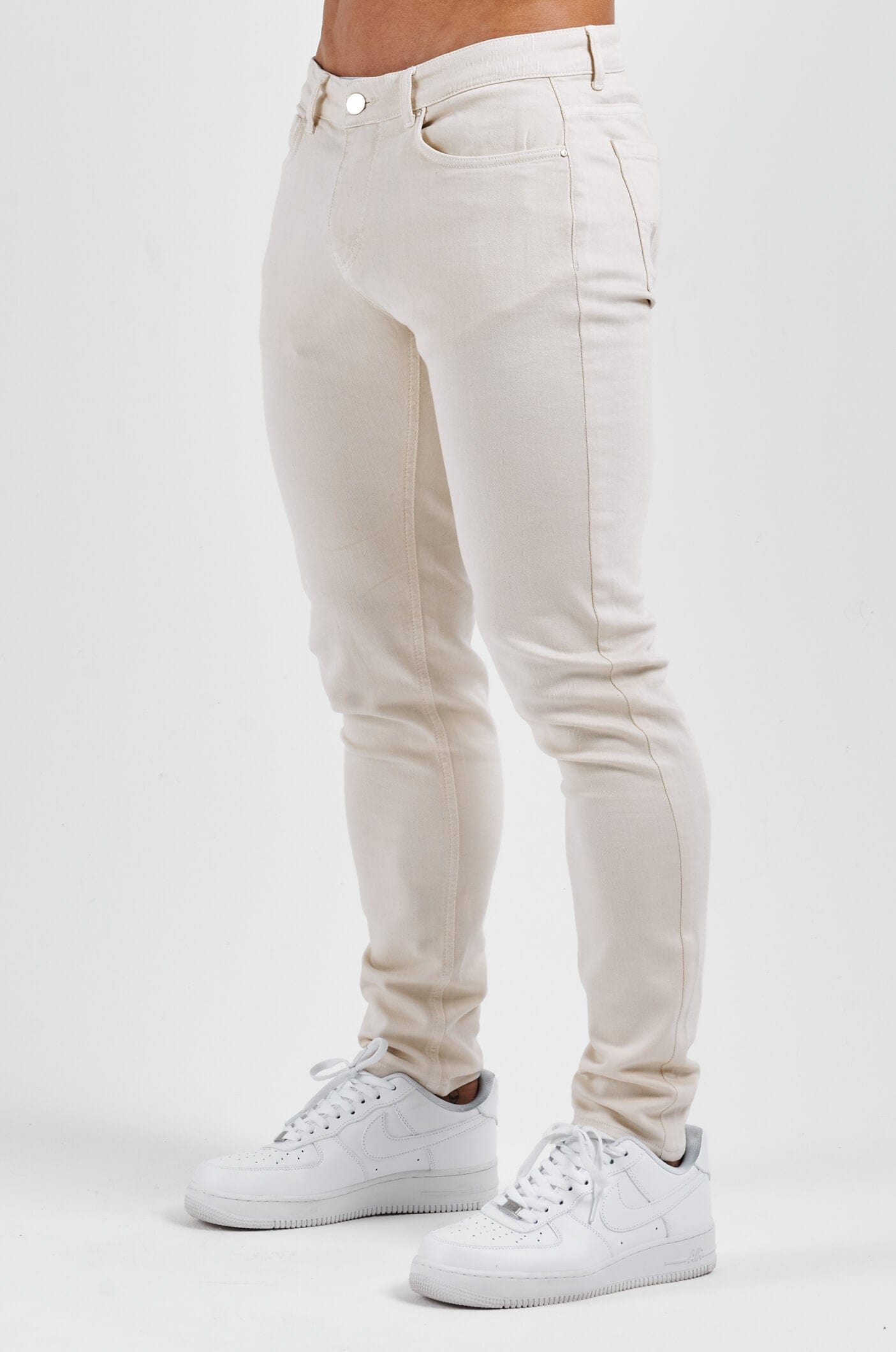SLIM FIT KOT PANTOLON 2.0 - BEYAZ