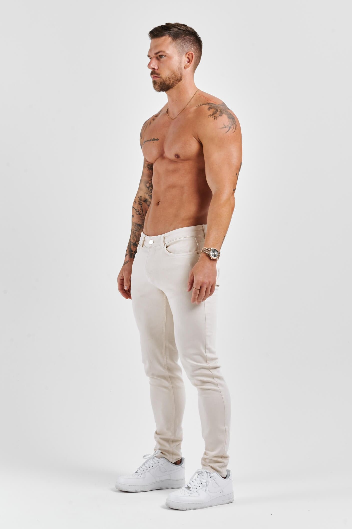 SLIM FIT KOT PANTOLON 2.0 - BEYAZ