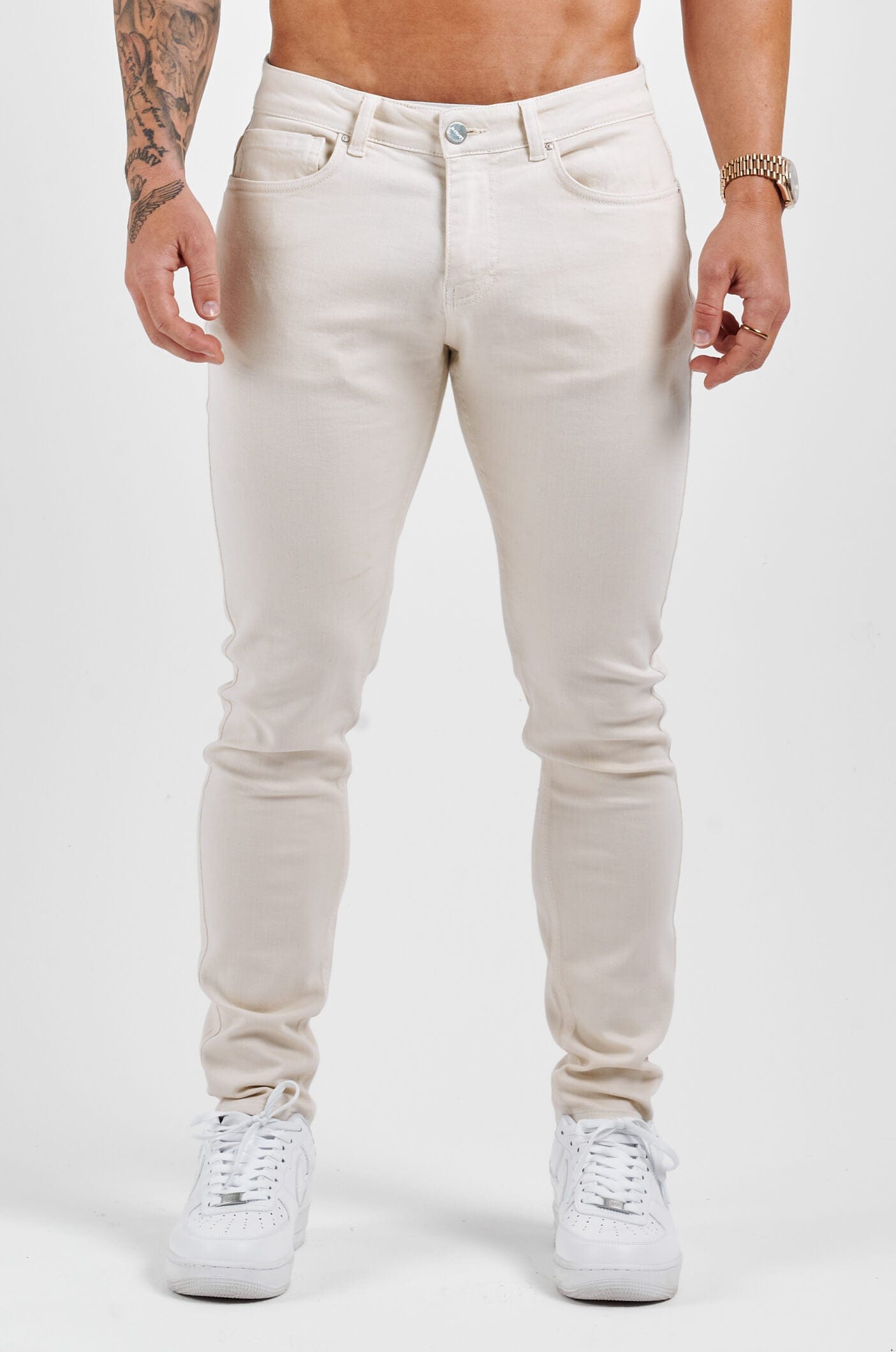 SLIM FIT KOT PANTOLON 2.0 - BEYAZ