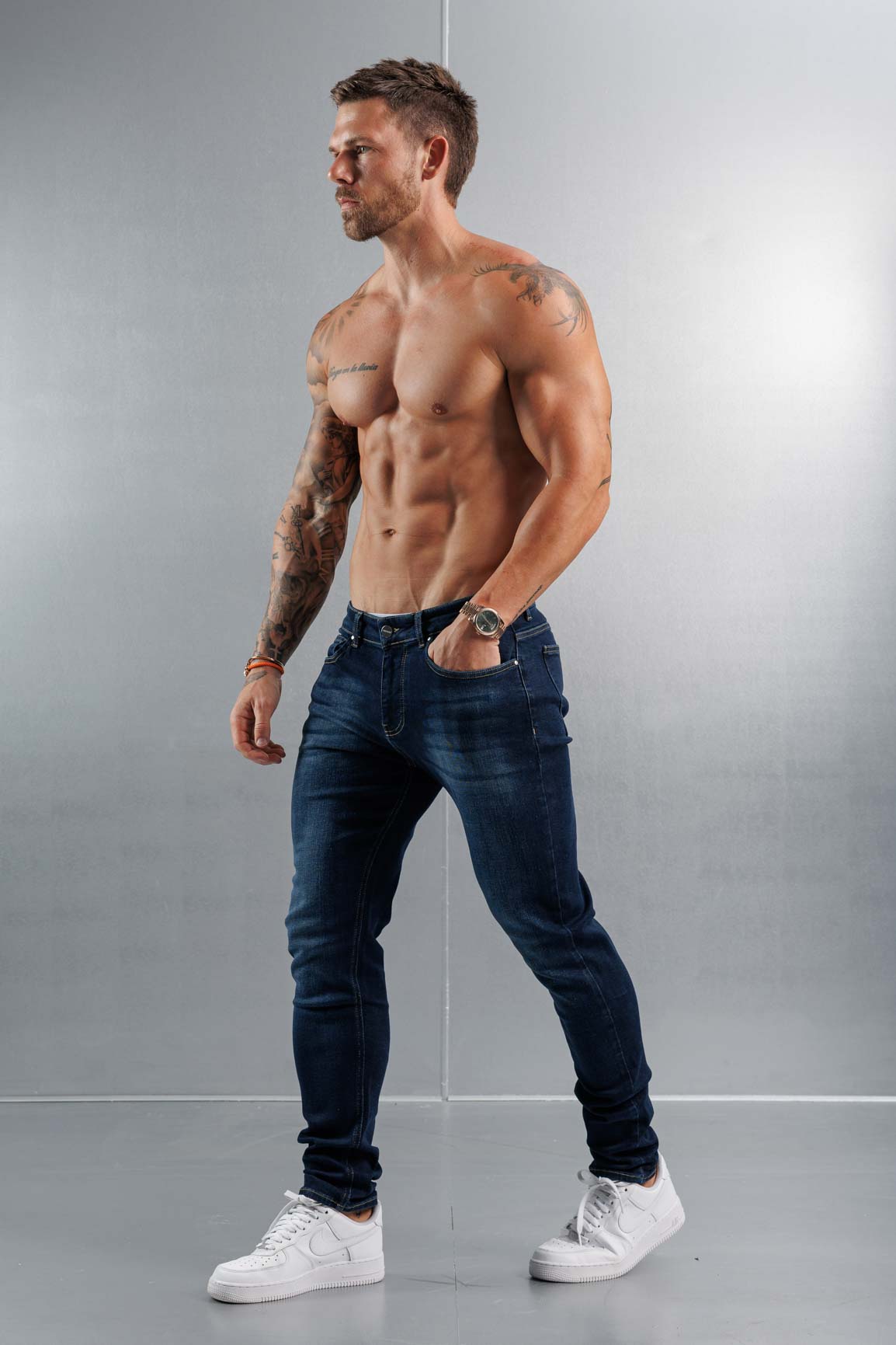 SLIM FIT KOT PANTOLON 2.0 - YIKAMALI KOYU MAVİ