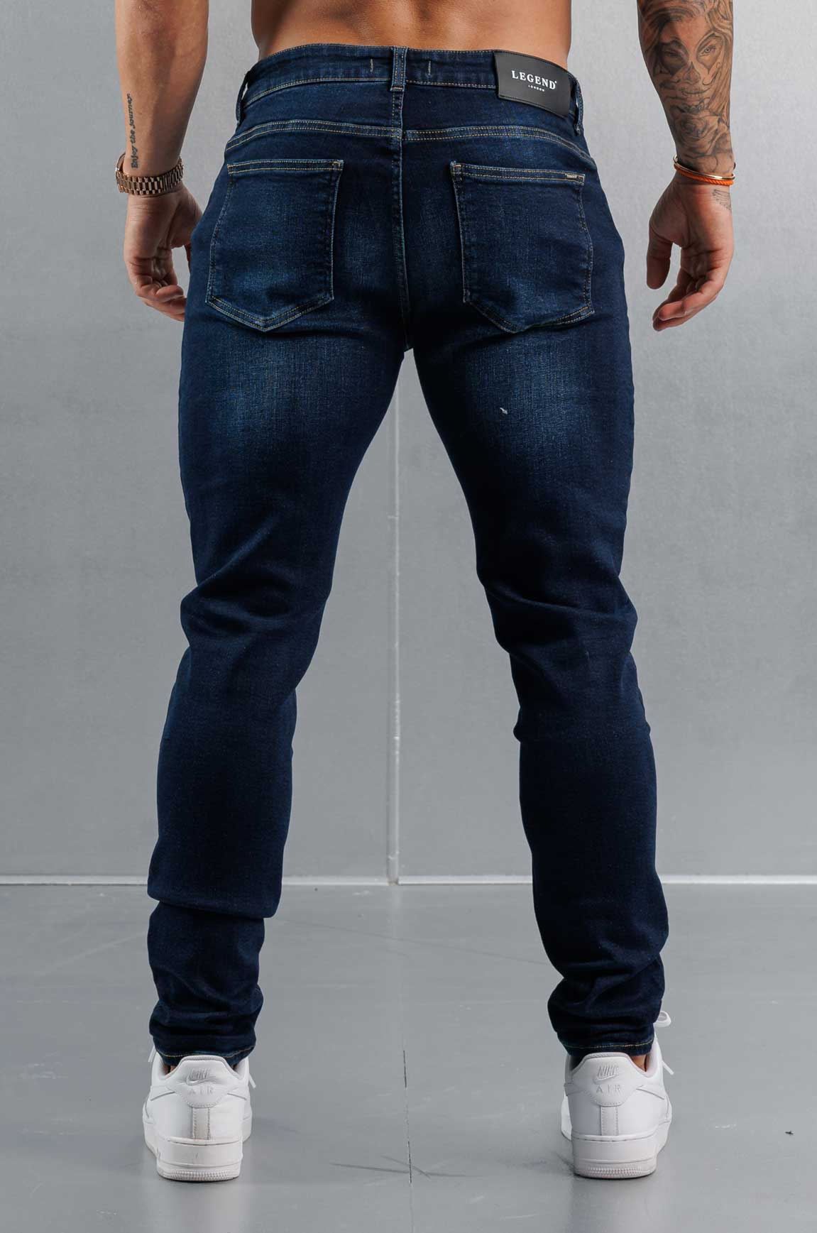 SLIM FIT KOT PANTOLON 2.0 - YIKAMALI KOYU MAVİ