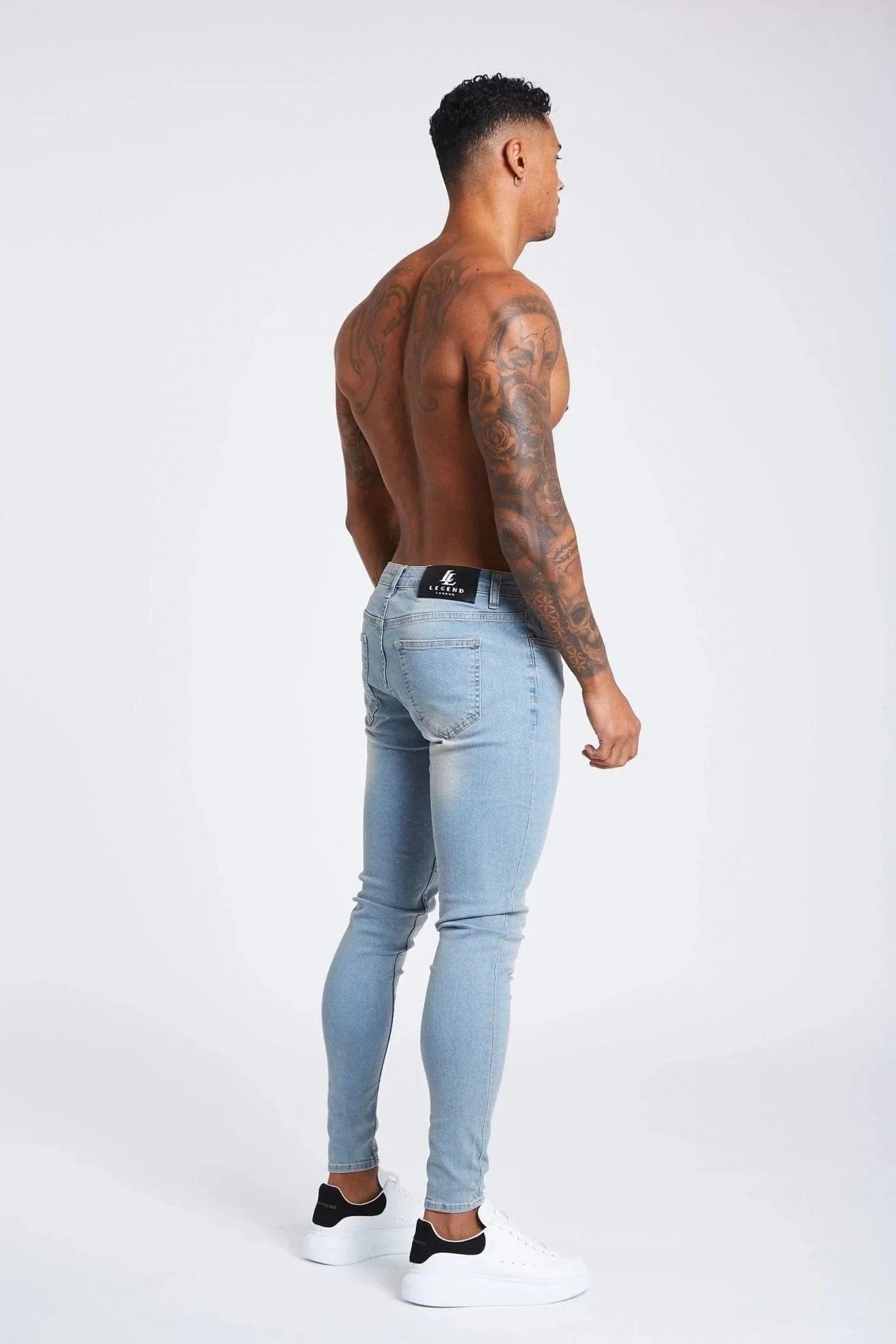 SKINNY FIT KOT PANTOLON YIRTIKSIZ - YIKAMALI TAŞ RENGİ