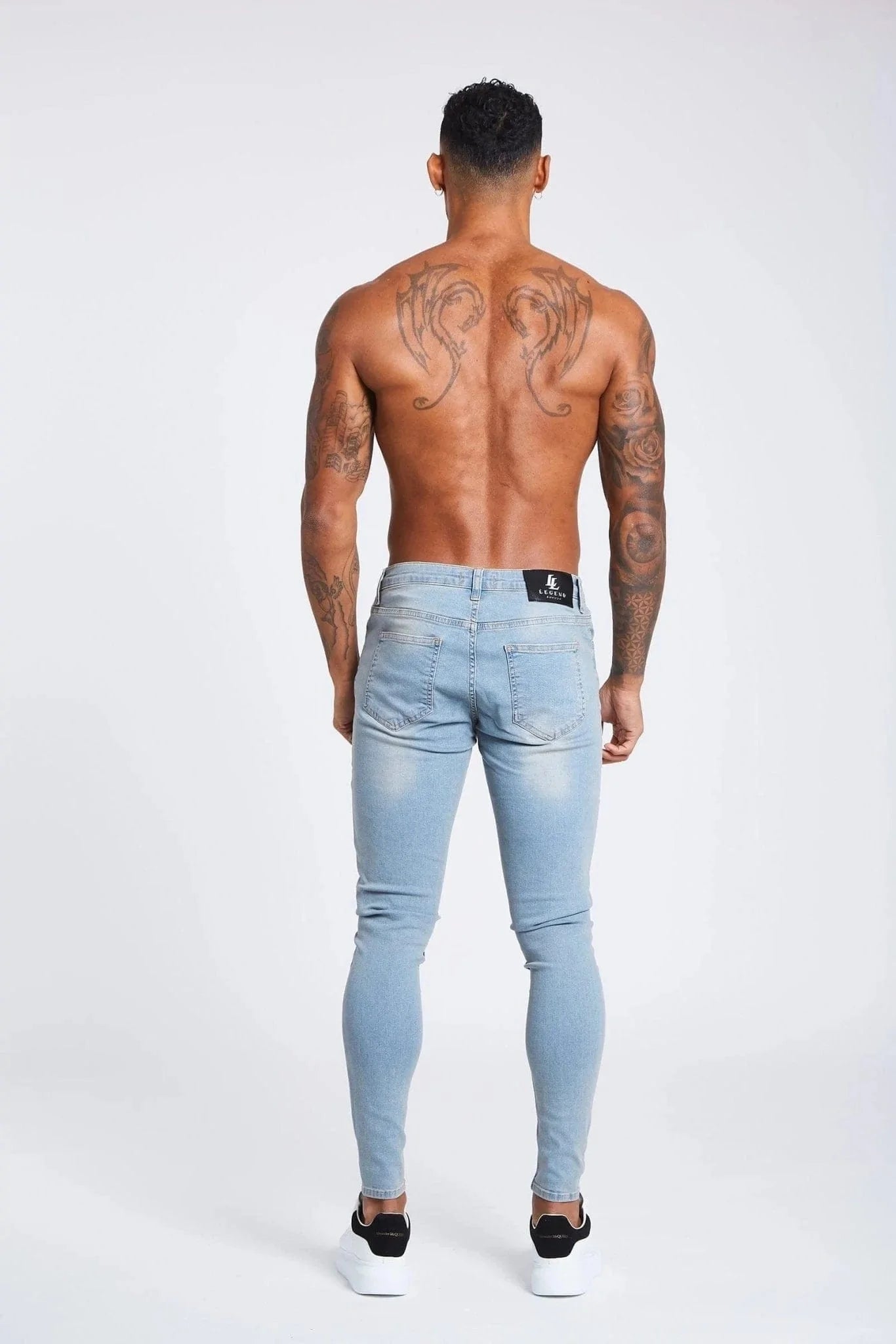 SKINNY FIT KOT PANTOLON YIRTIKSIZ - YIKAMALI TAŞ RENGİ