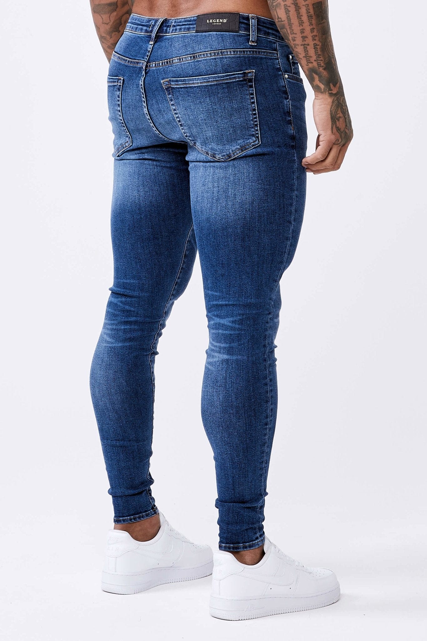 SKINNY FIT KOT PANTOLON - VİNTAGE MAVİ AŞIRI YIKAMA