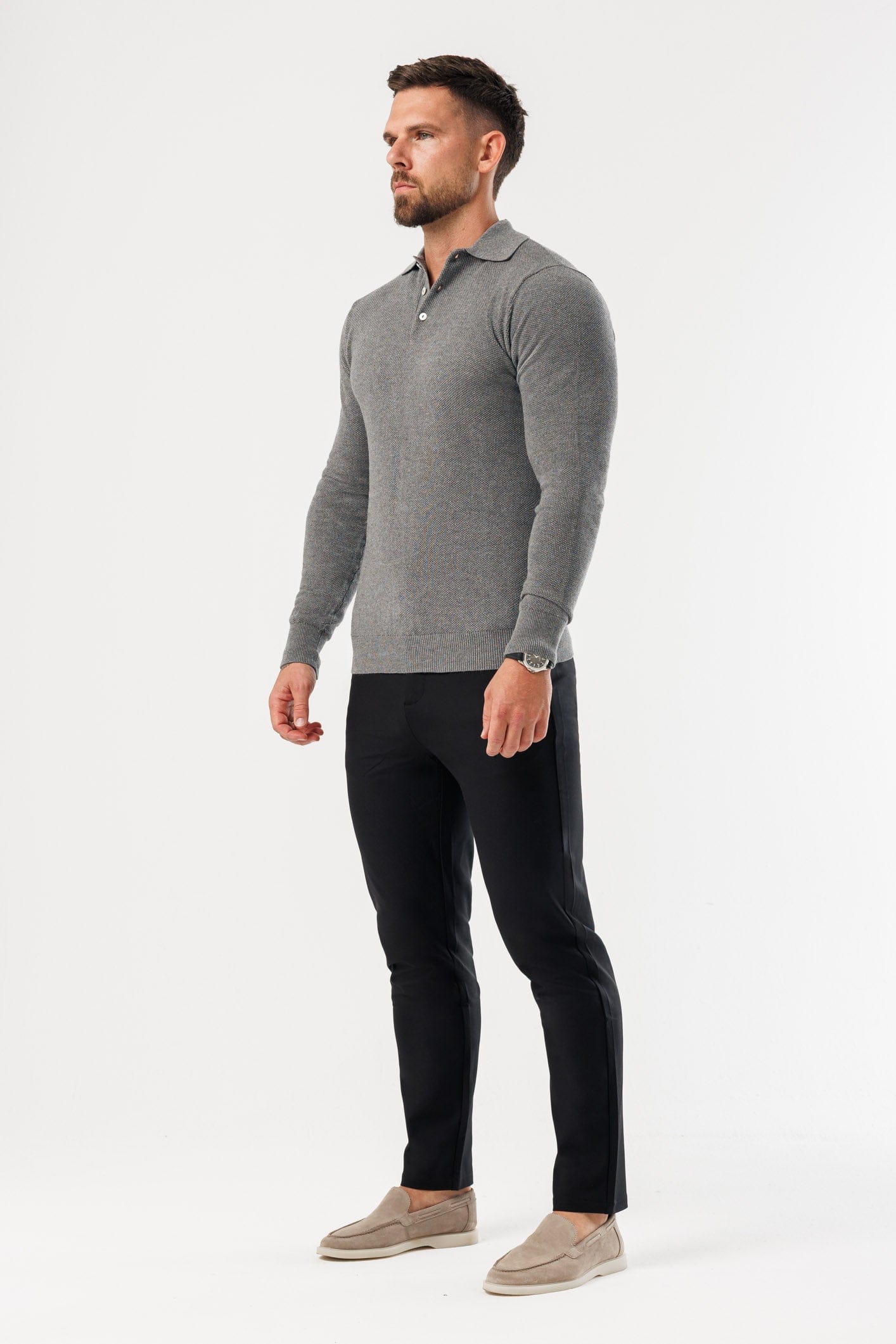 COAST UZUN KOLLU POLO - KOYU GRİ