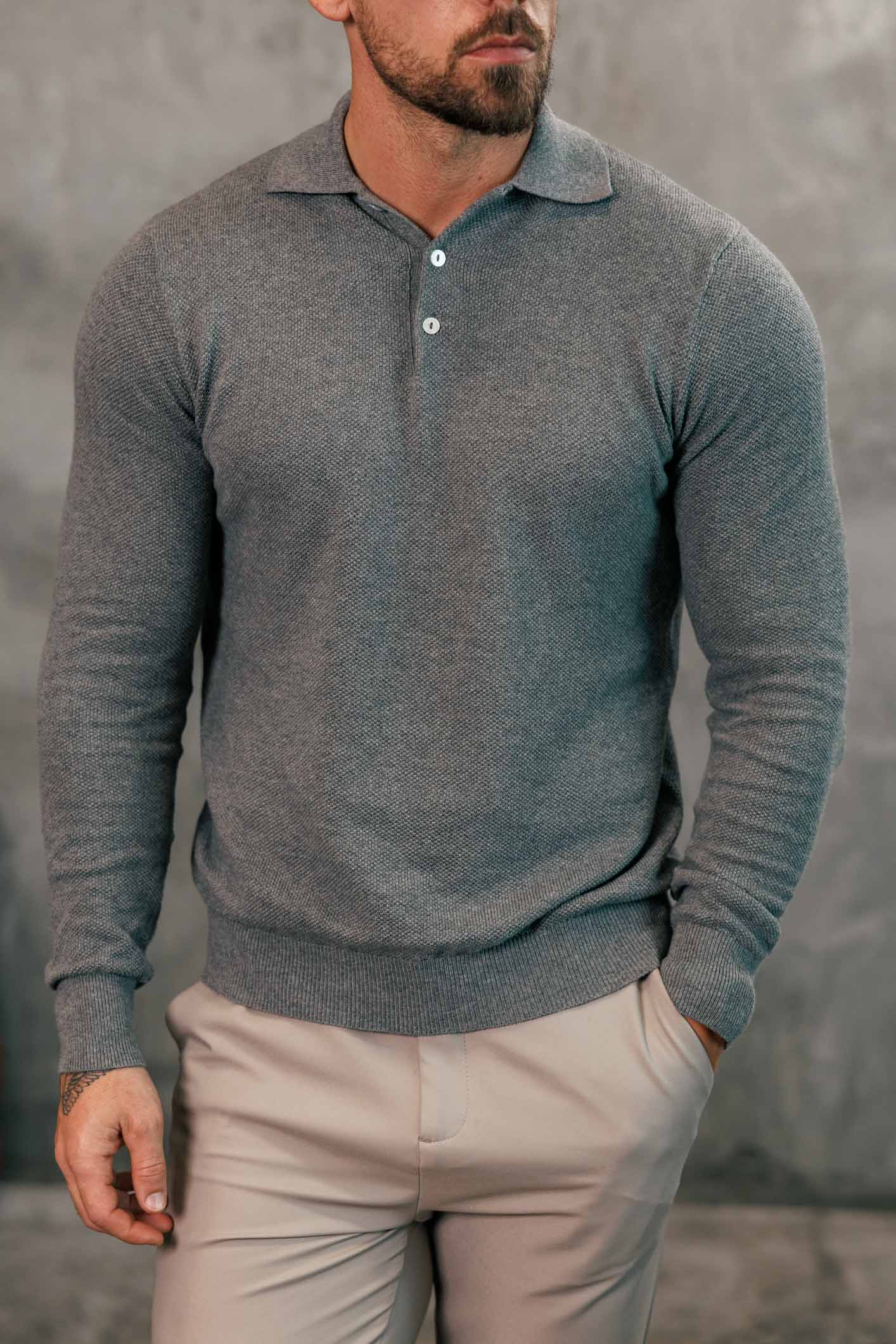 COAST UZUN KOLLU POLO - KOYU GRİ